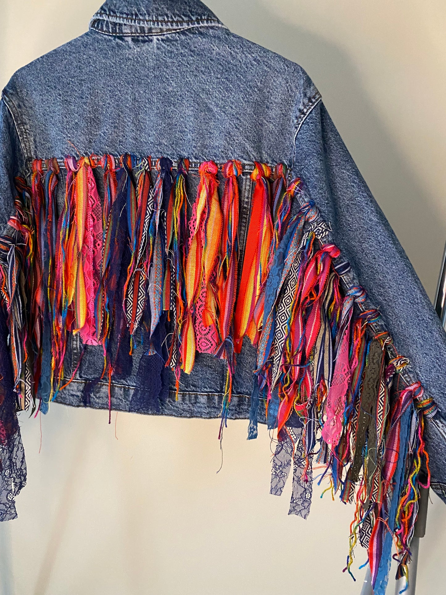 aaTassle Boho’ adults denim jacket