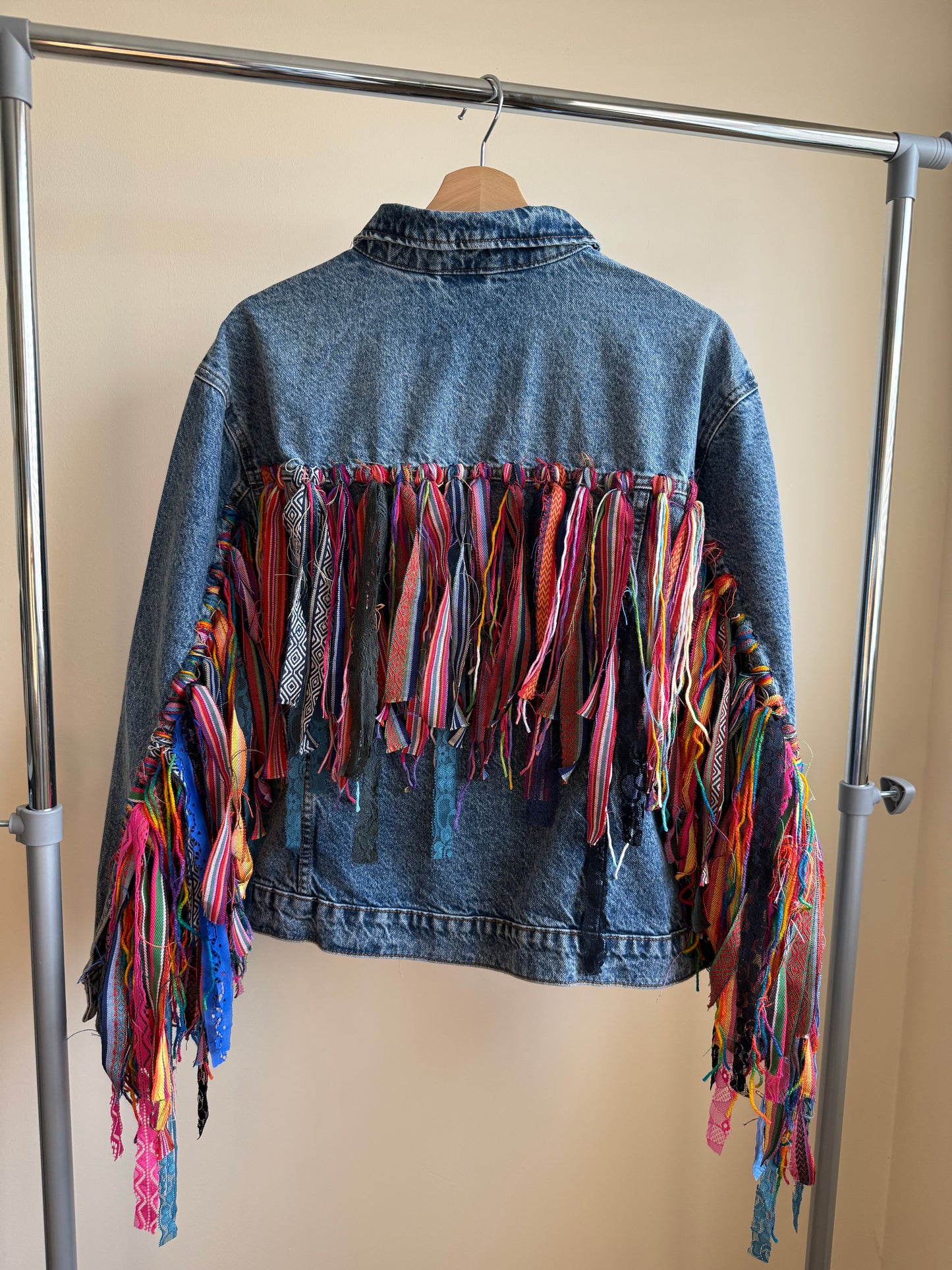 aTassleBoho’ adults denim jacket