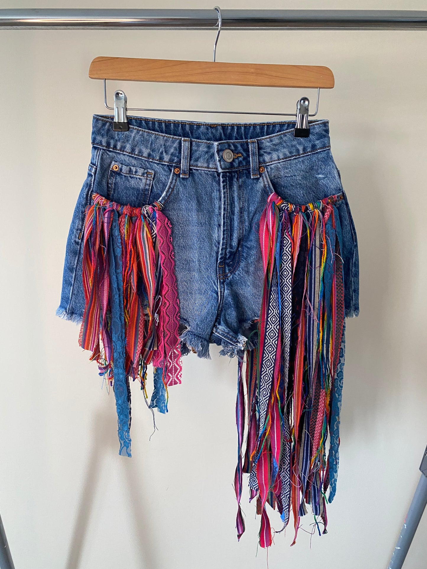 aaTassle Boho’ adults denim shorts