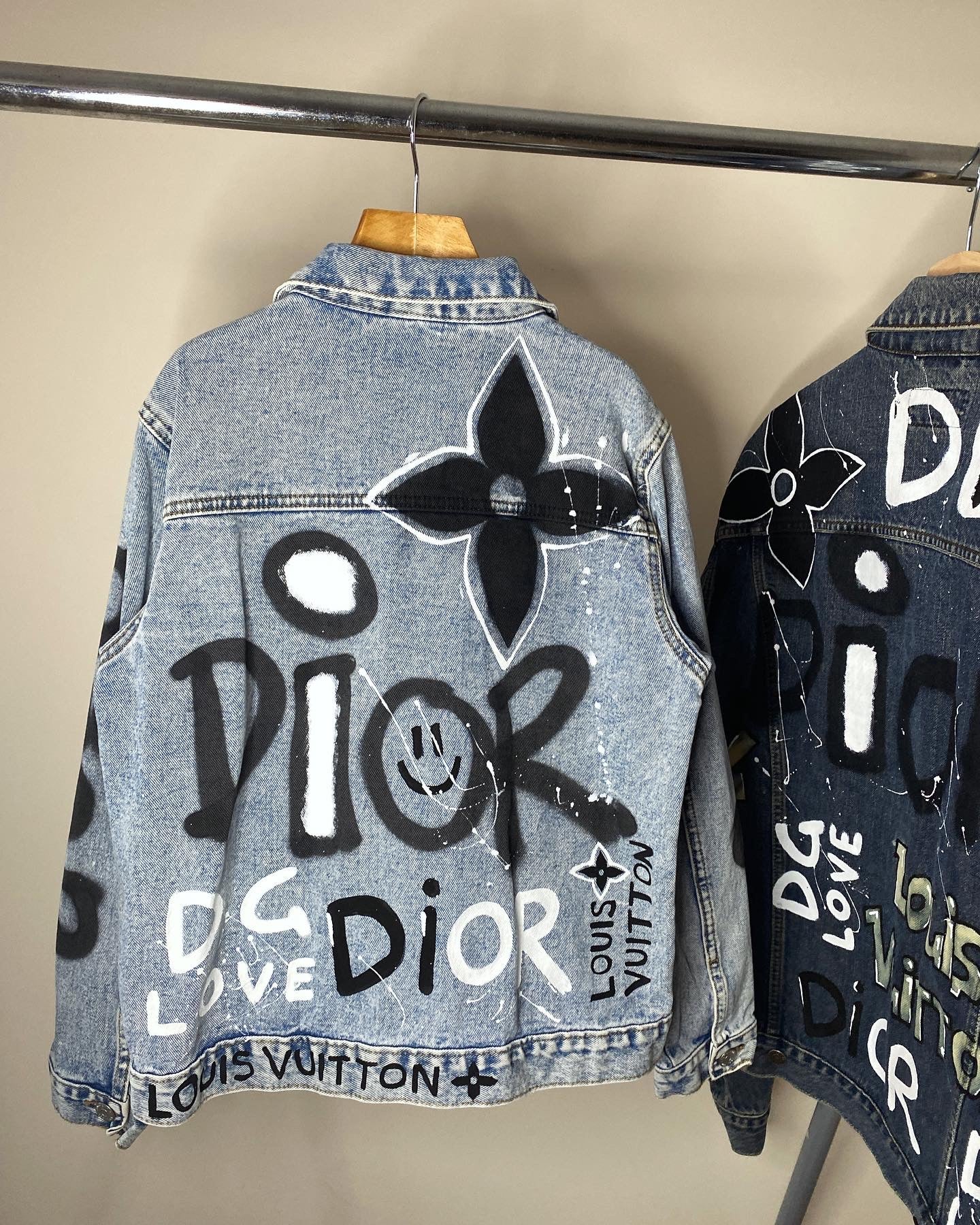 ‘zDi0R GRAFFITI’ childrens denim jacket