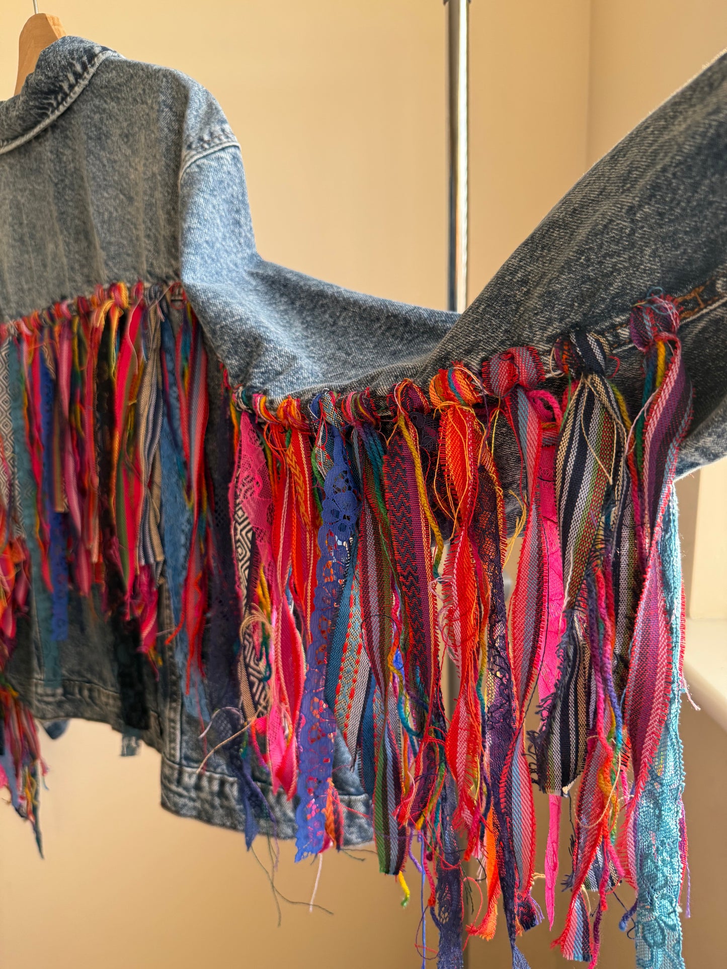 aTassle Boho’ adults denim jacket