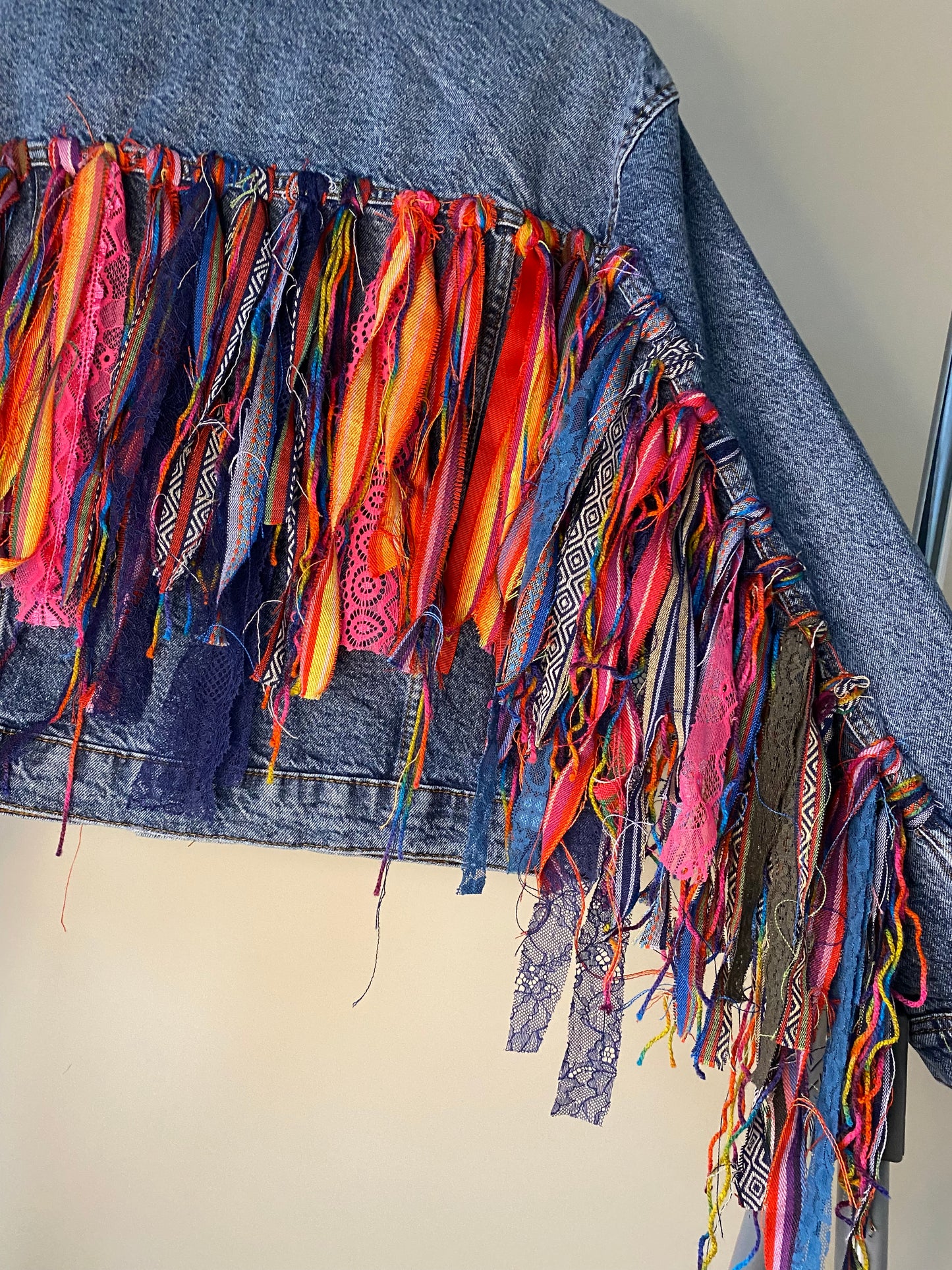 aaTassle Boho’ adults denim jacket