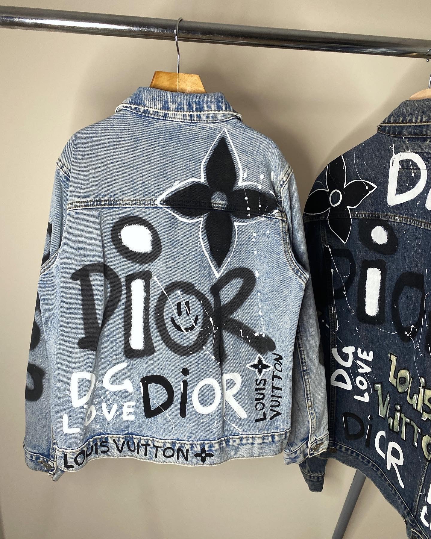 ‘zDi0R GRAFFITI’ childrens denim jacket
