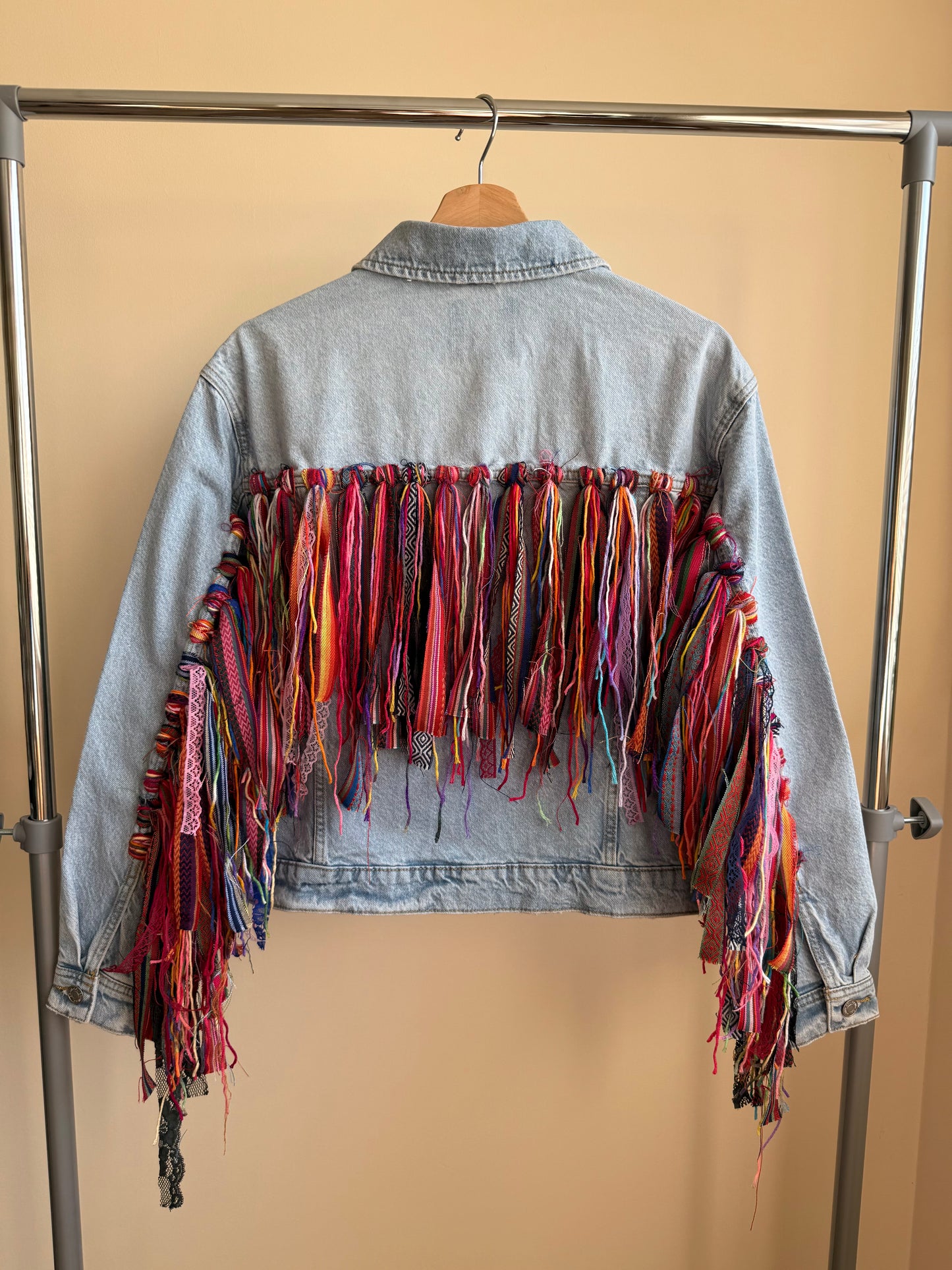 zTassle Boho’ adults denim jacket