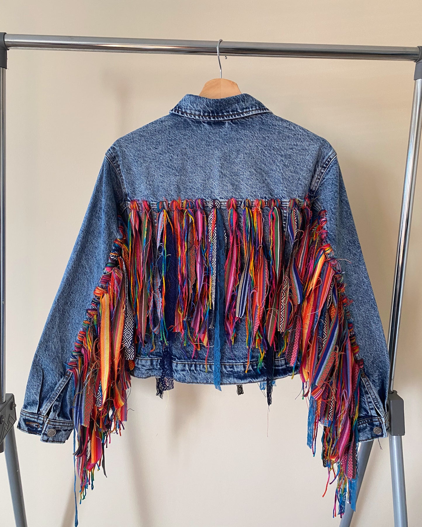 aaaTassle Boho’ adults denim jacket