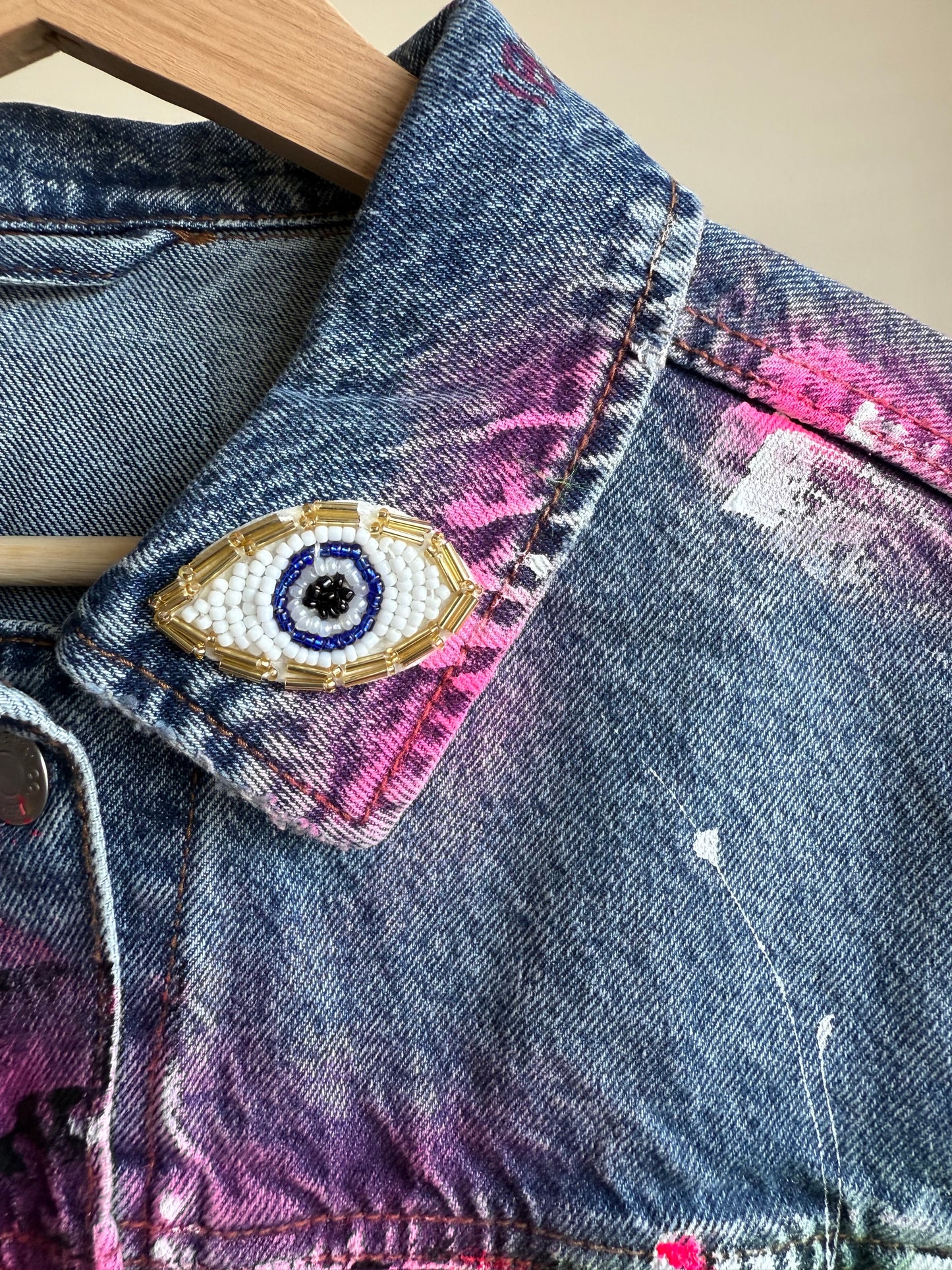 aaFLOWERPOWER’ adults denim jacket