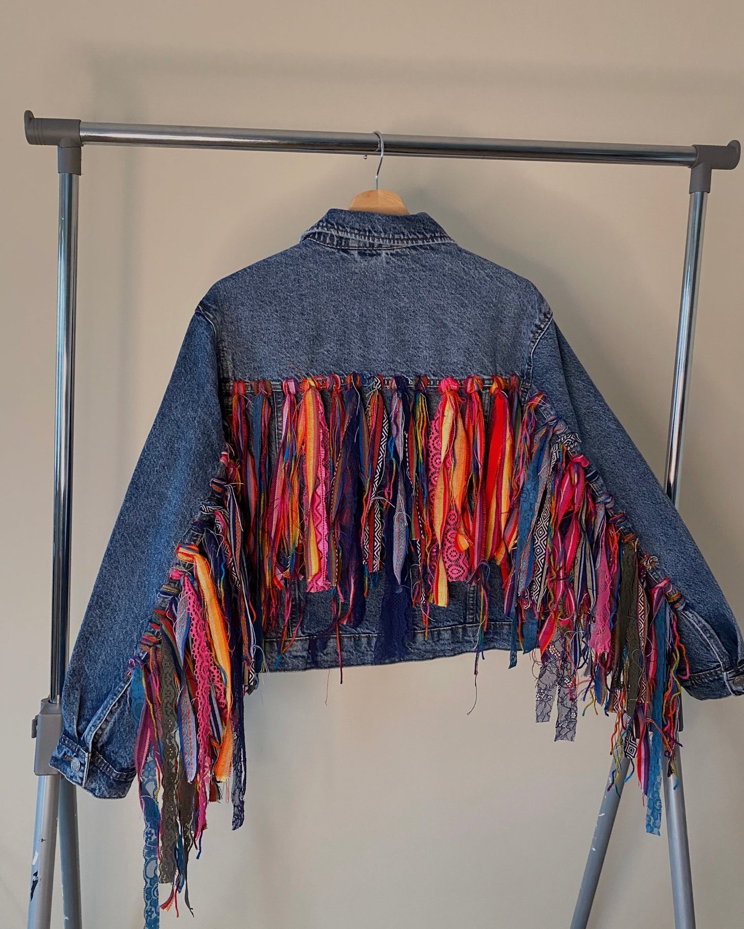 aaTassle Boho’ adults denim jacket