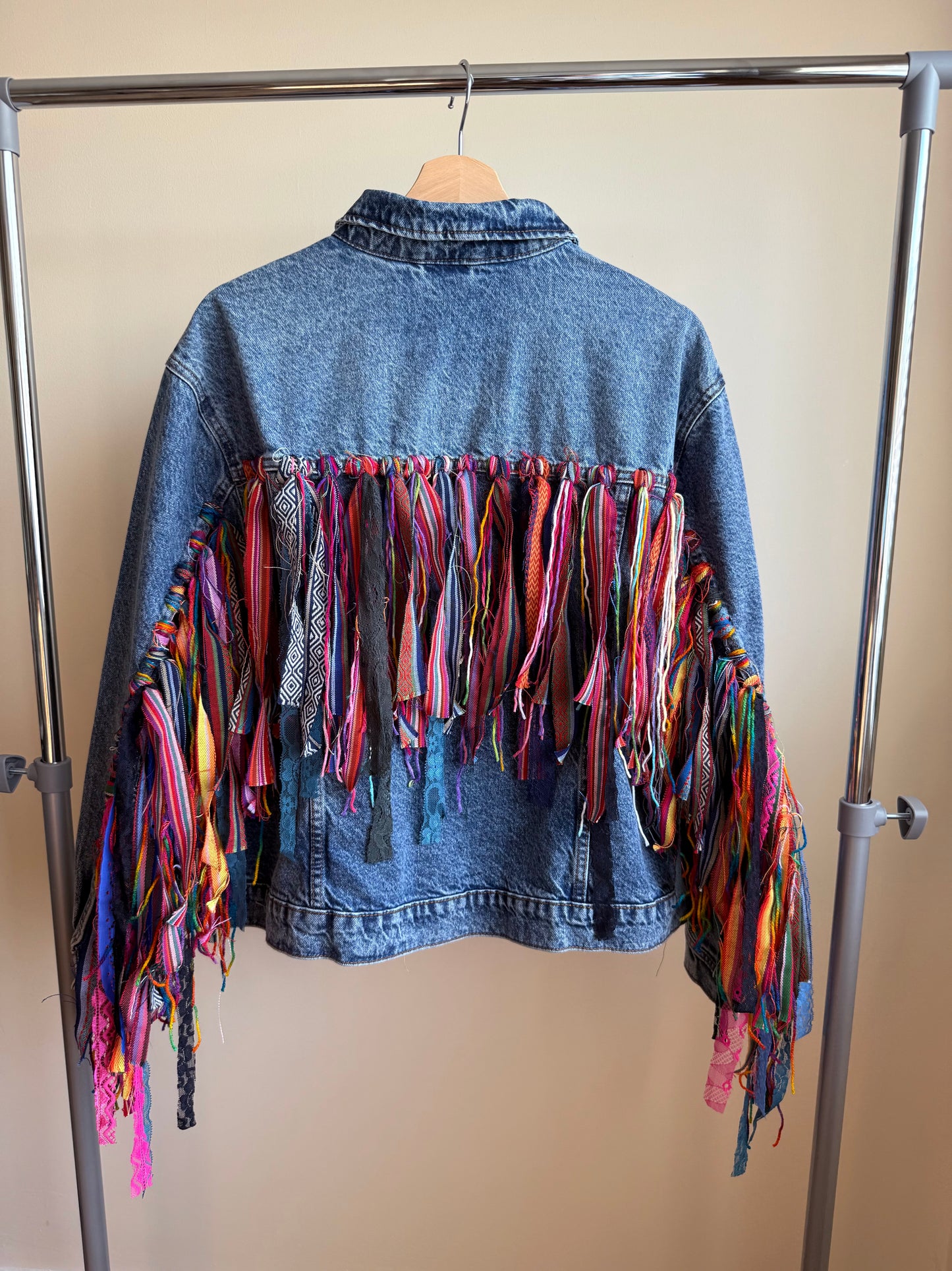 aTassleBoho’ adults denim jacket