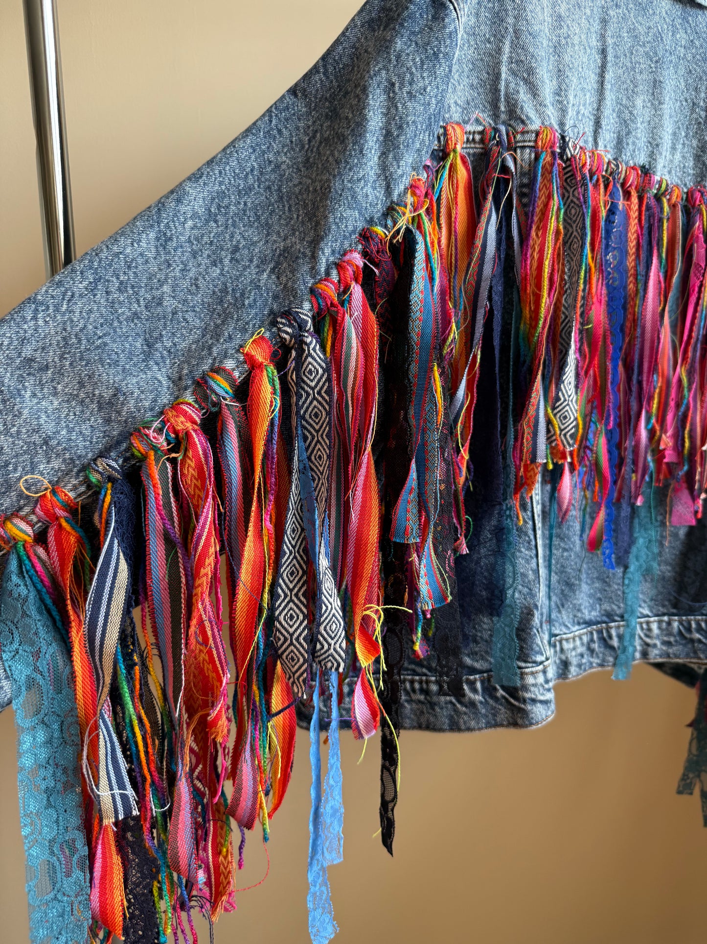 aTassle Boho’ adults denim jacket