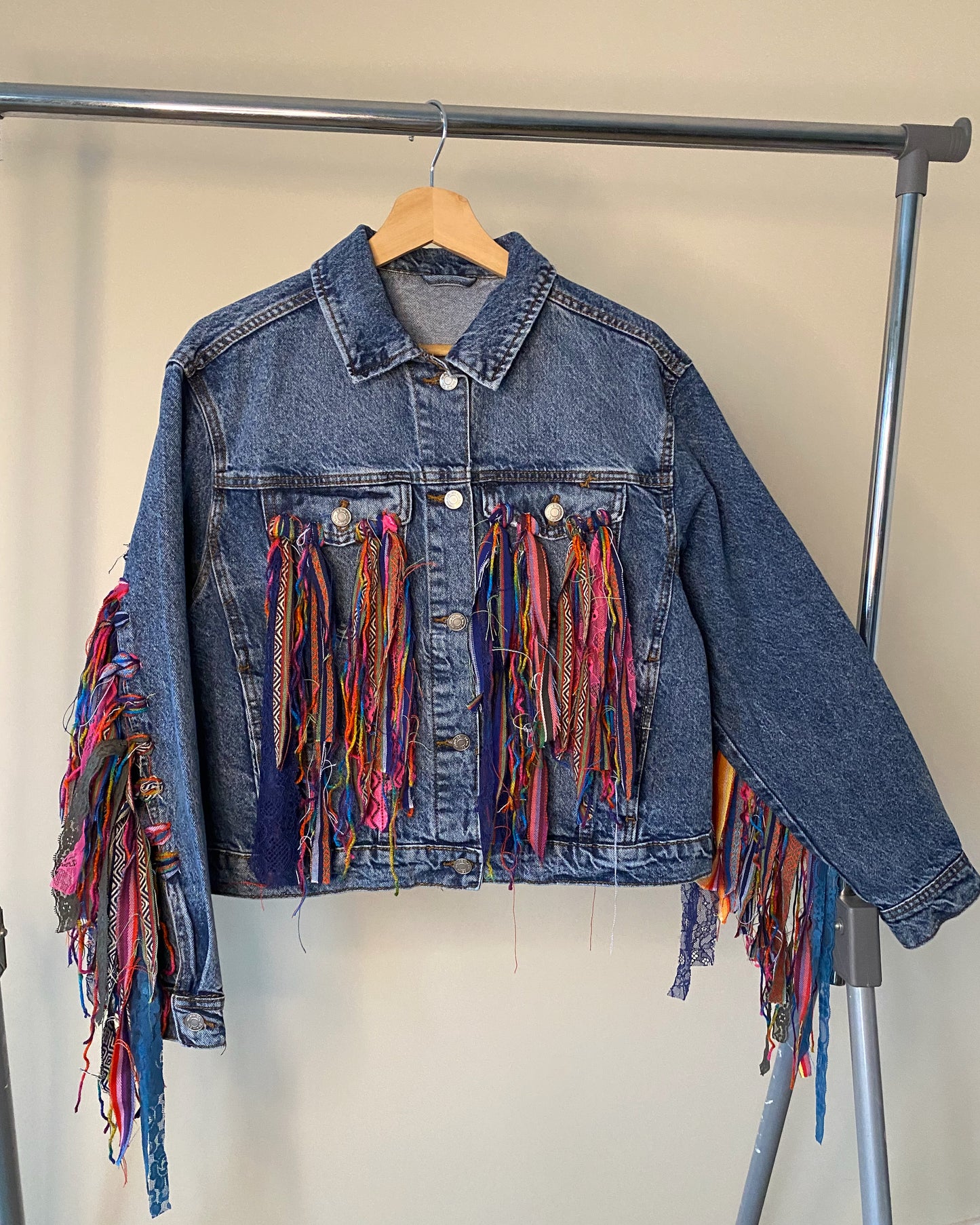 aaTassle Boho’ adults denim jacket
