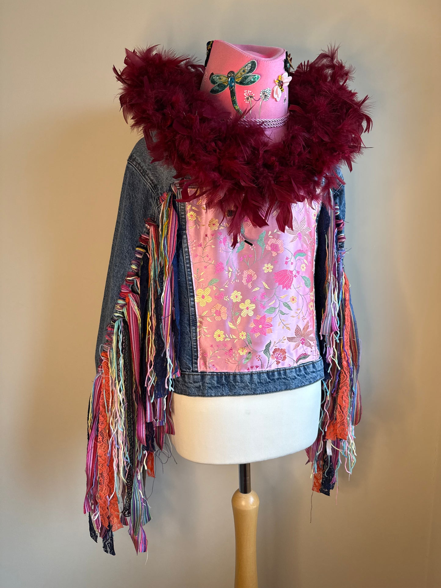 aaaTassle Boho’ adults denim jacket