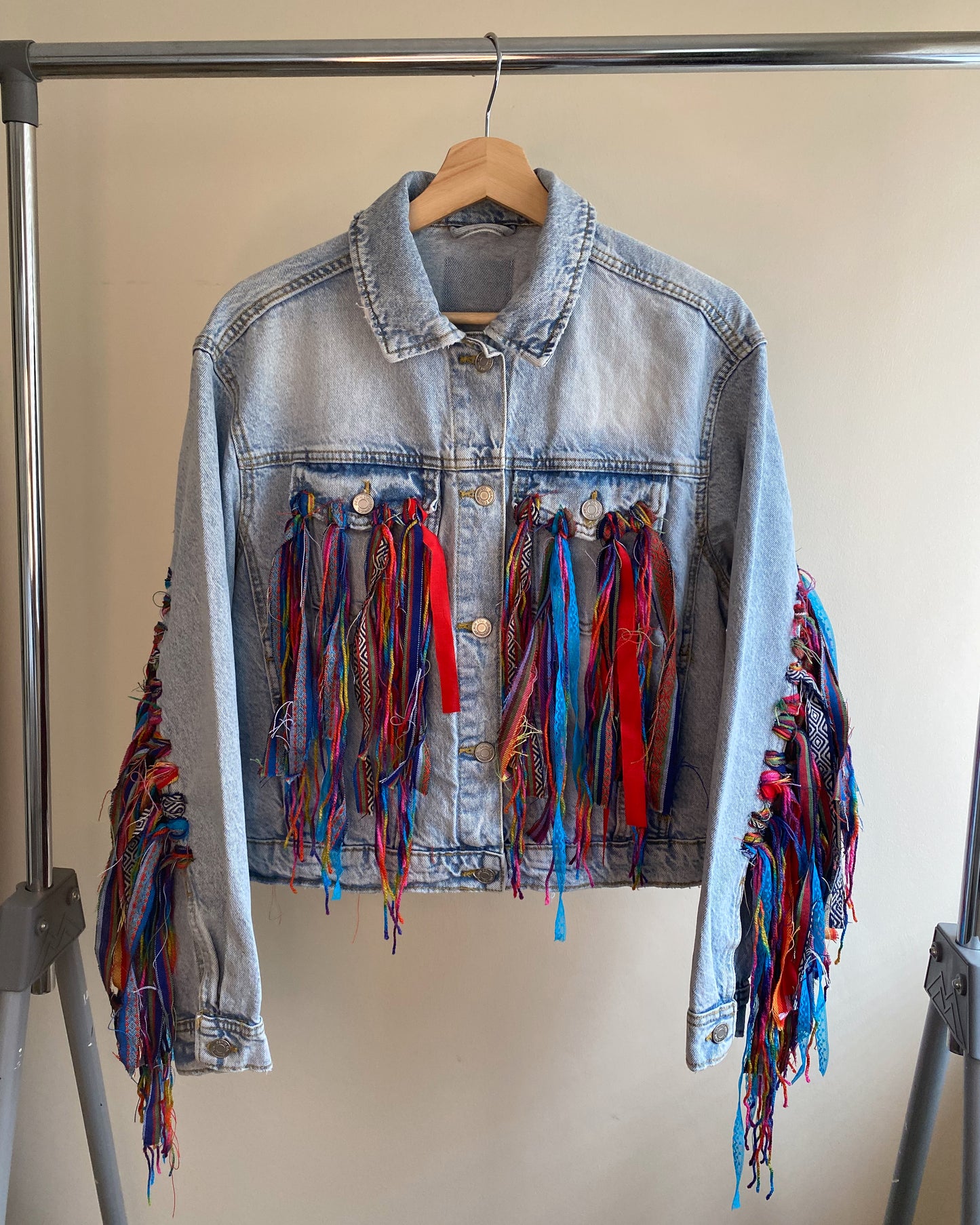 aTassleBoho’ adults denim jacket