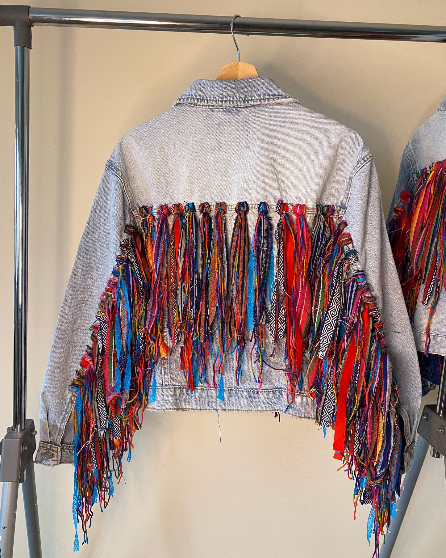 aTassleBoho’ adults denim jacket