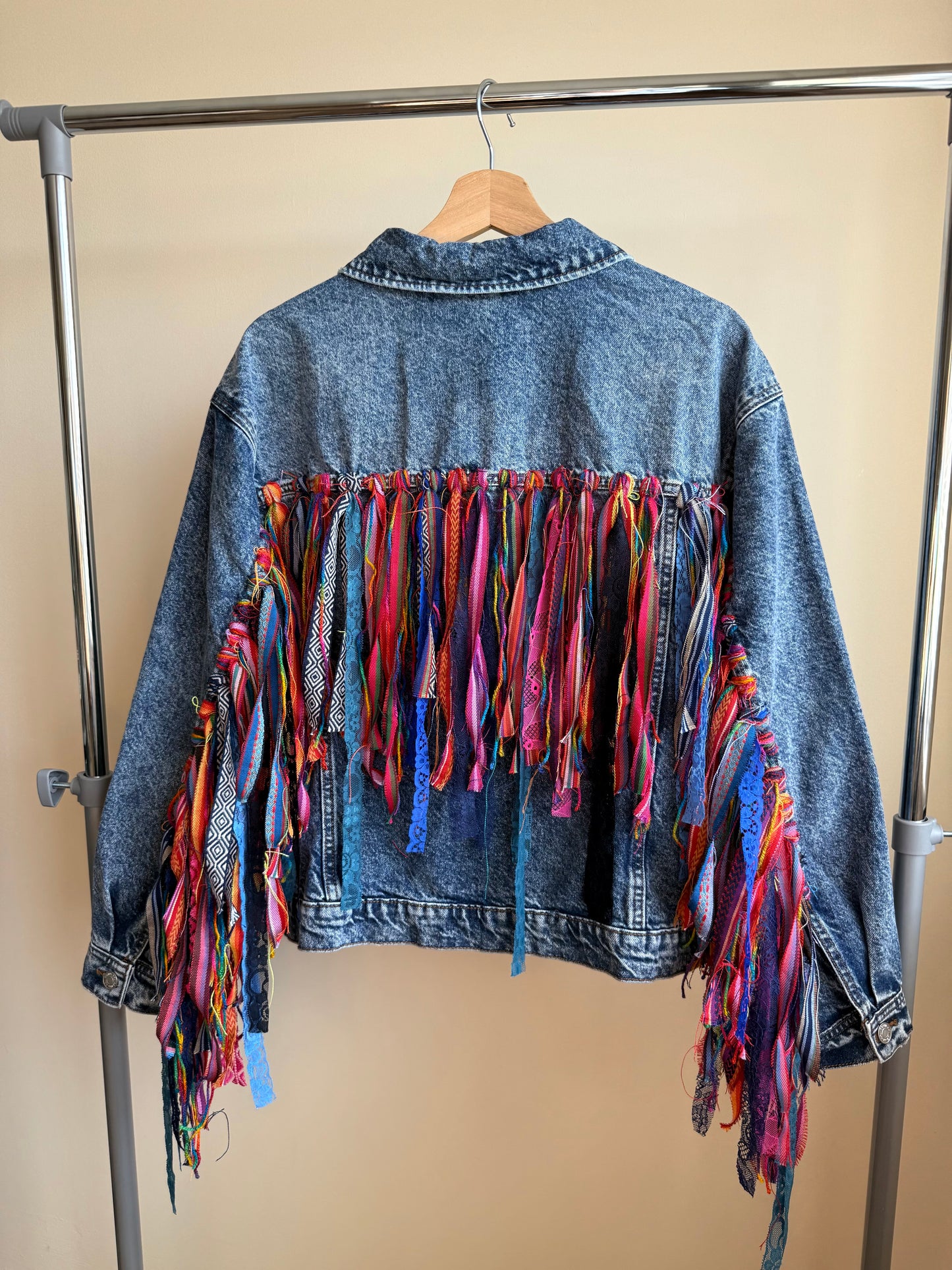 aTassle Boho’ adults denim jacket