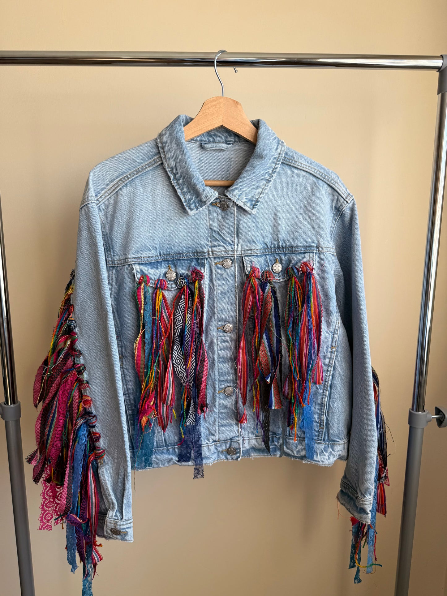 aTassle Boho’ adults denim jacket