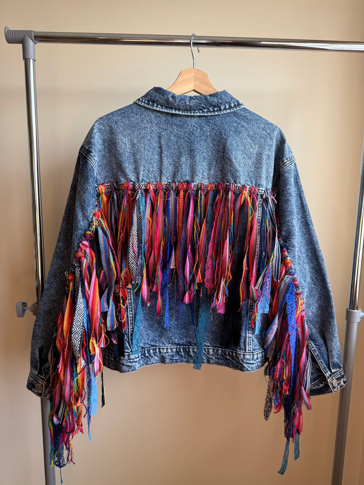 aTassle Boho’ adults denim jacket