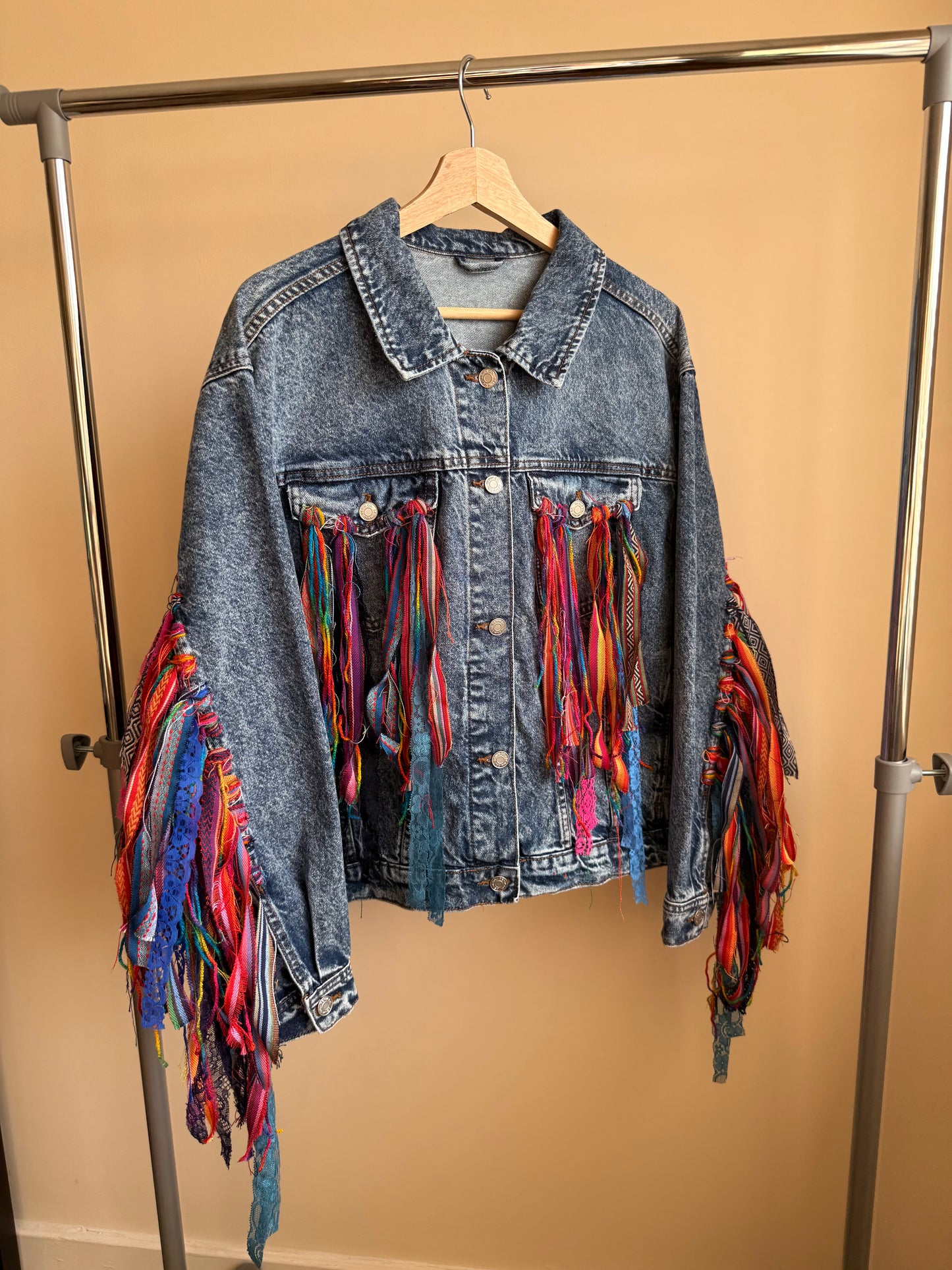aTassle Boho’ adults denim jacket