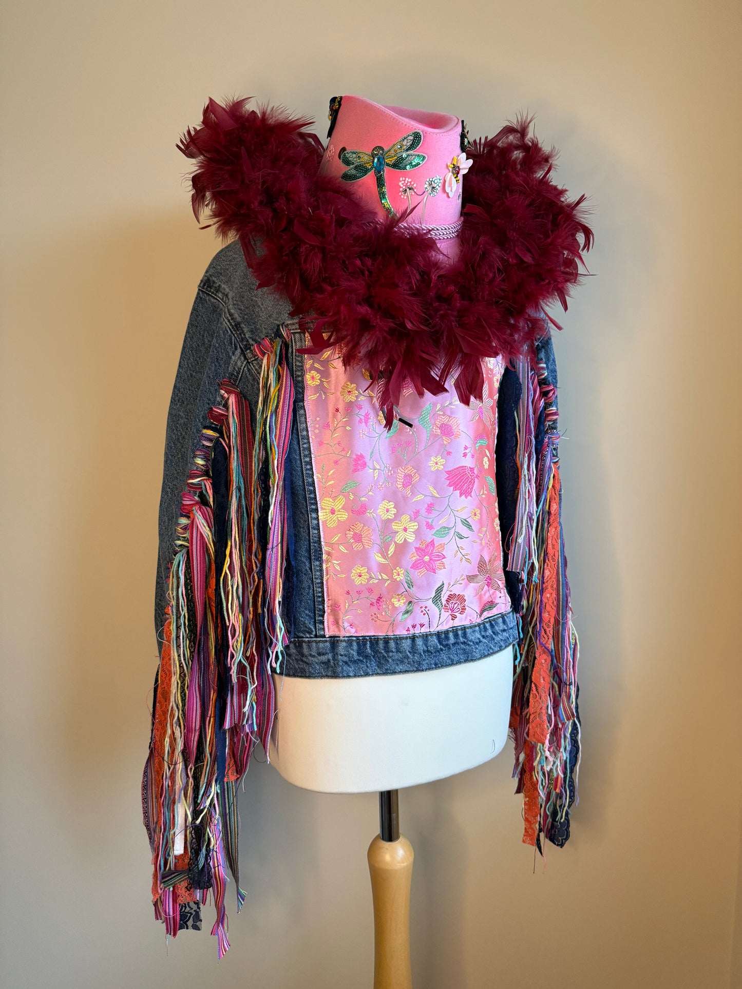 aaaTassle Boho’ adults denim jacket