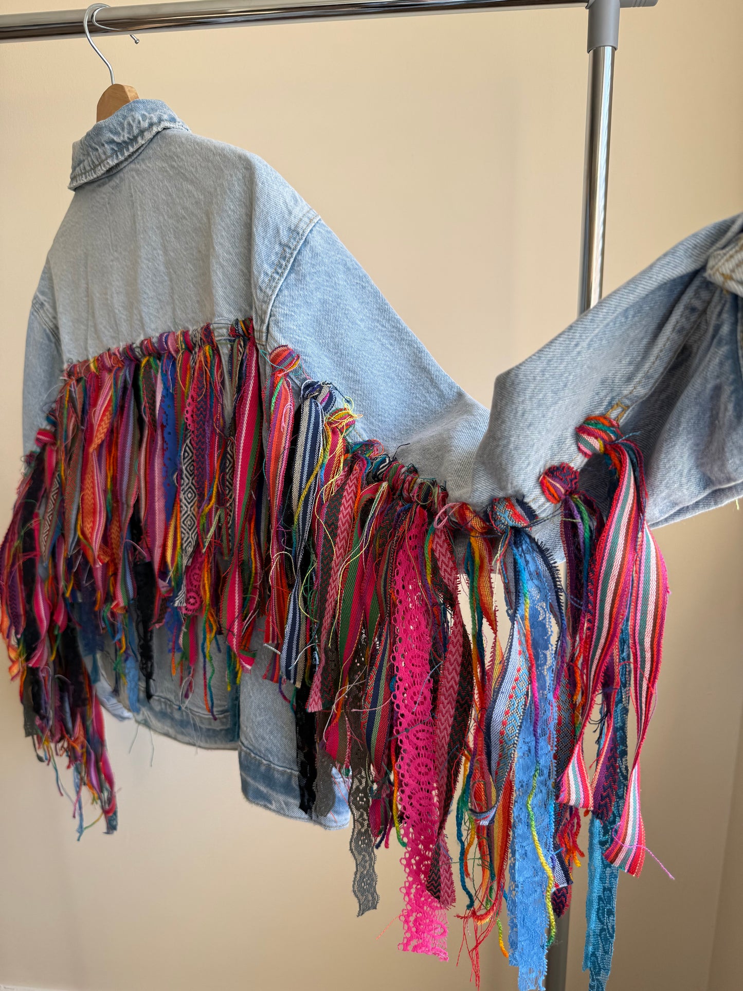 aTassle Boho’ adults denim jacket