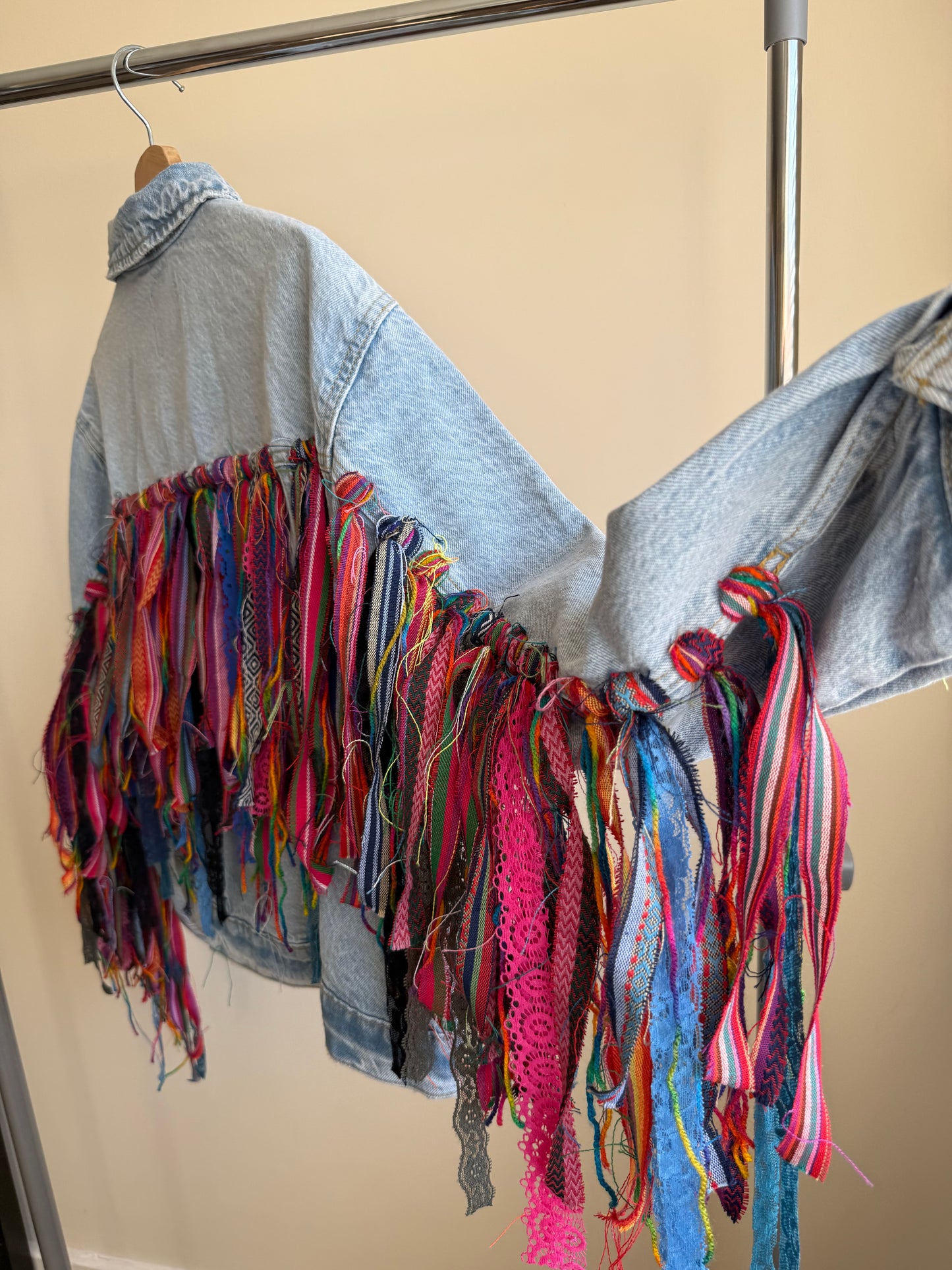 aTassle Boho’ adults denim jacket