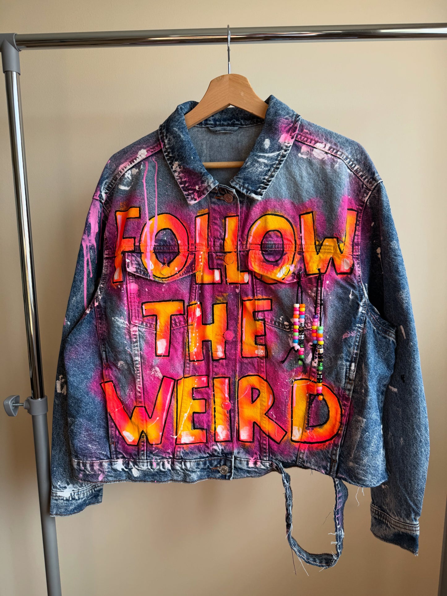 aFOLLOWTHEWEIRD’ adults denim jacket
