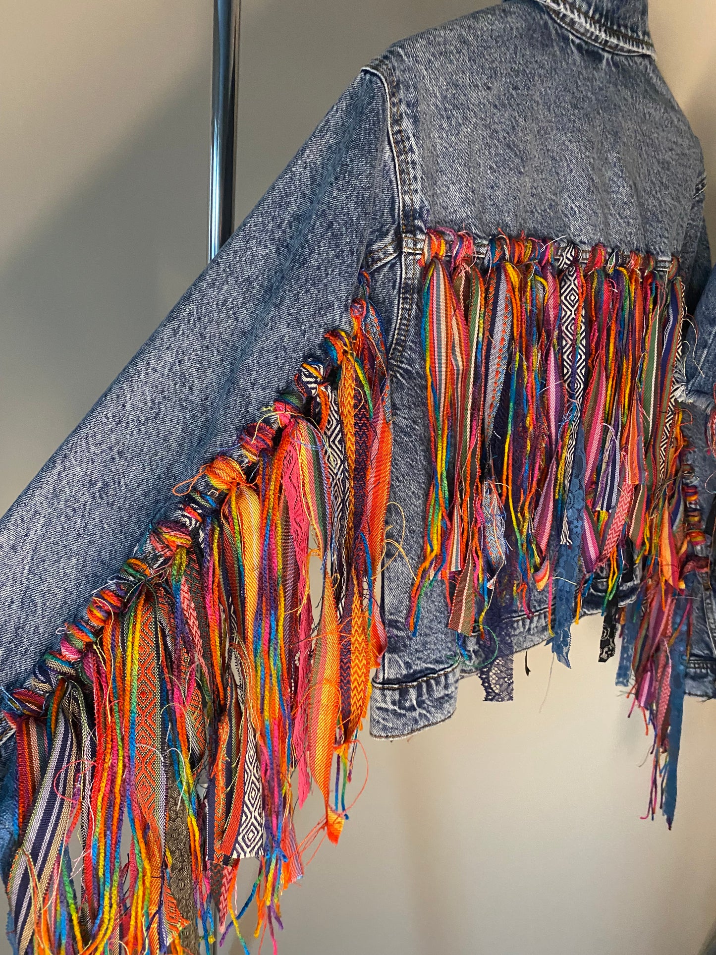 aaaTassle Boho’ adults denim jacket
