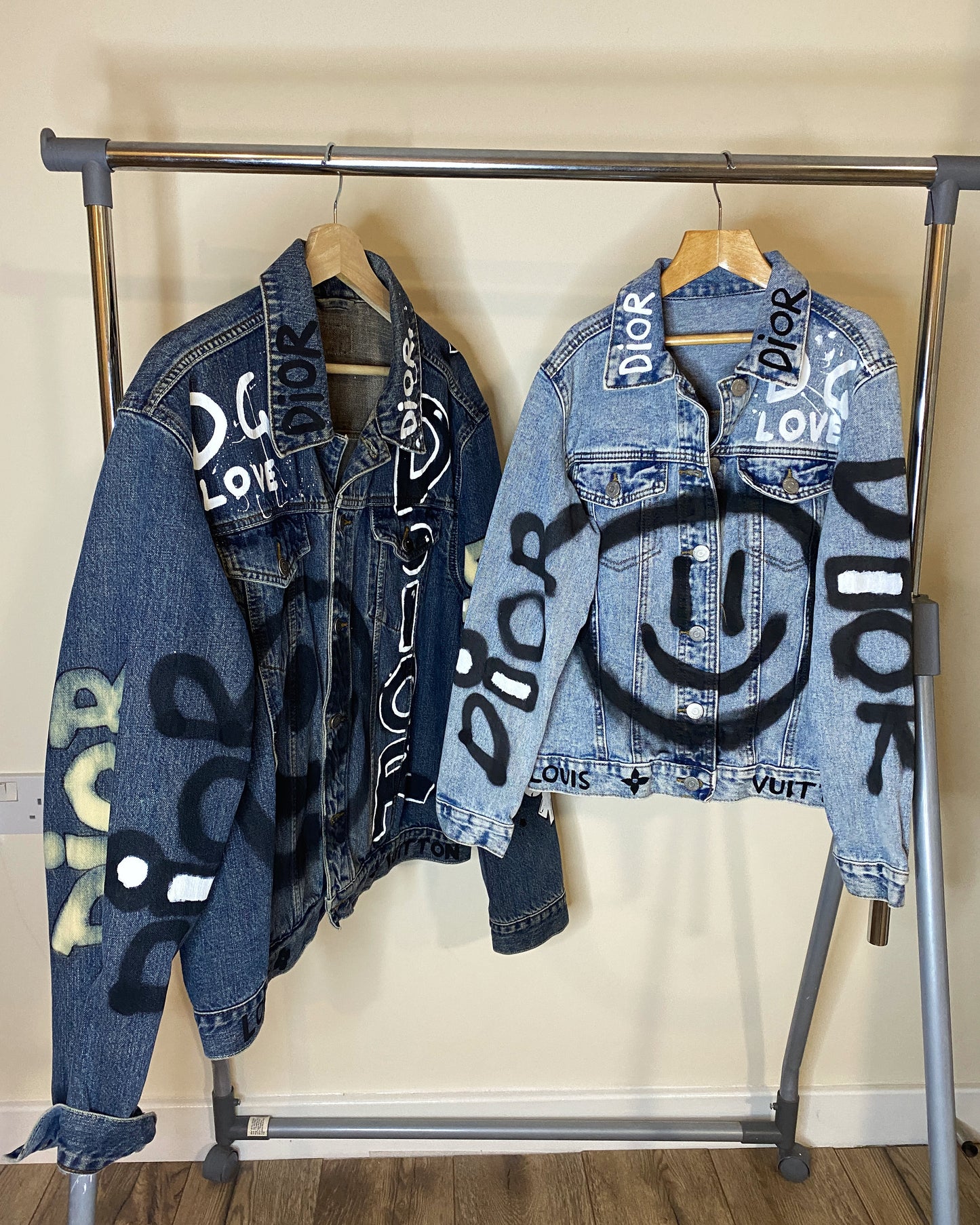 ‘zDi0R GRAFFITI’ childrens denim jacket