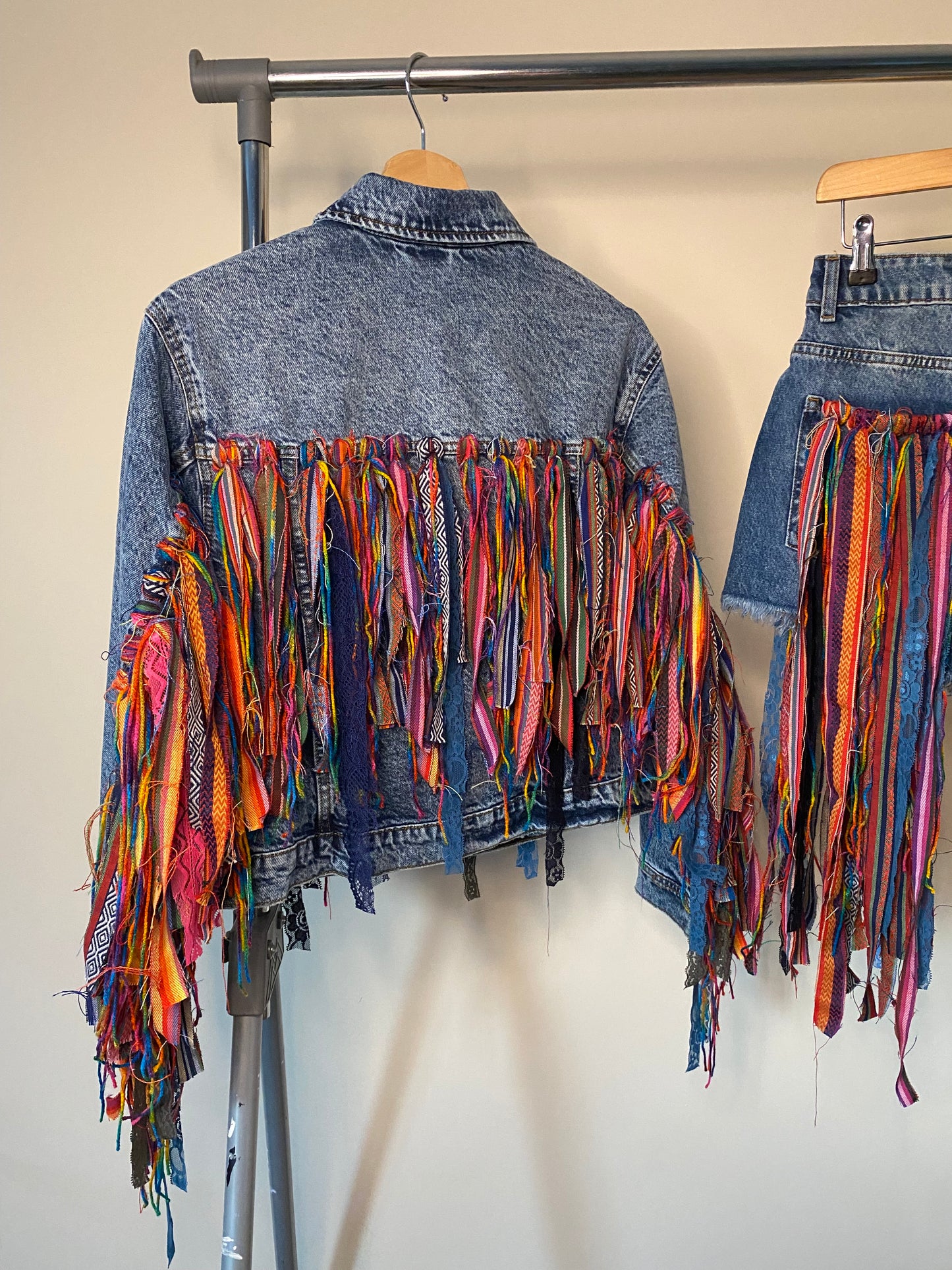 aaaTassle Boho’ adults denim jacket