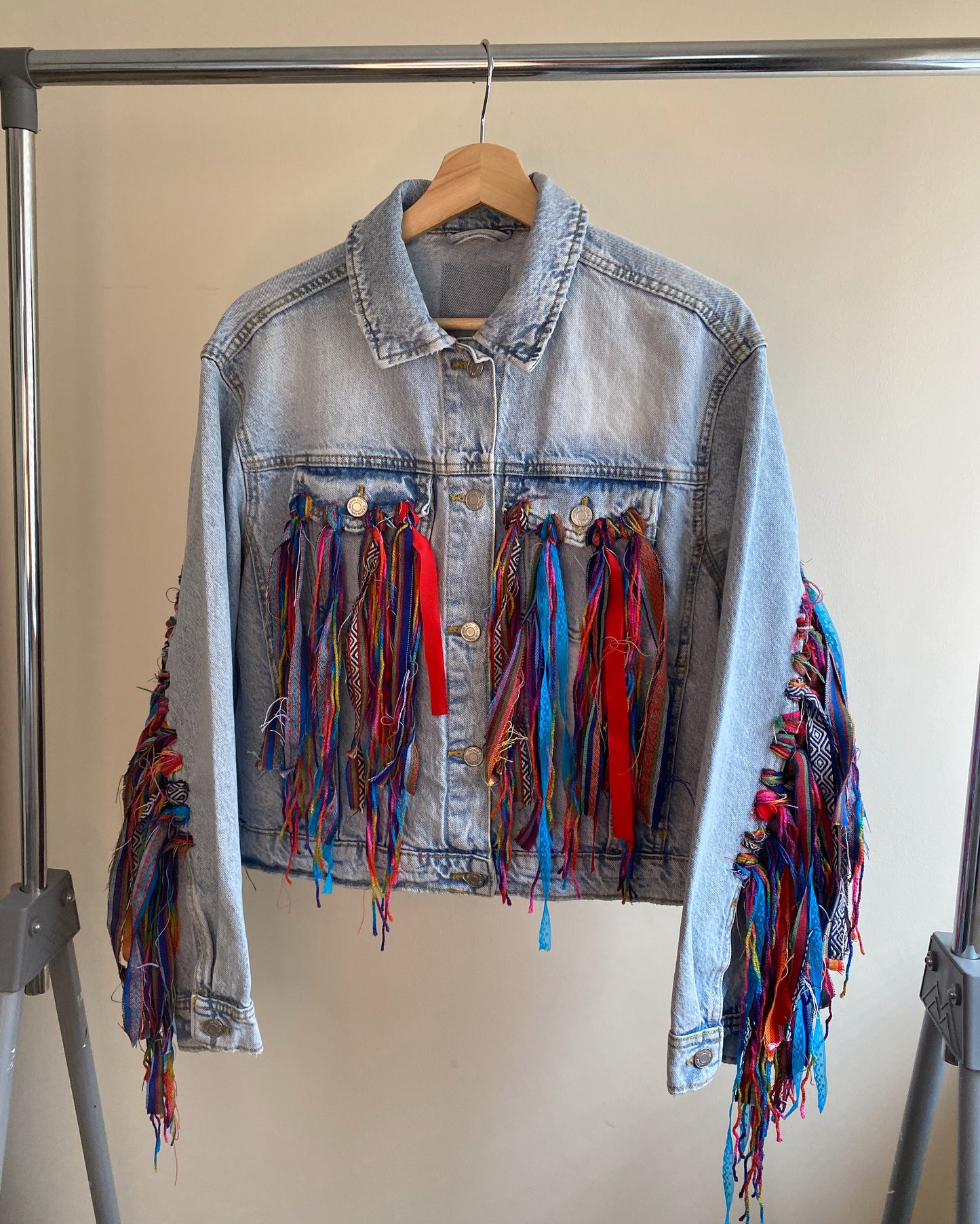 aTassleBoho’ adults denim jacket