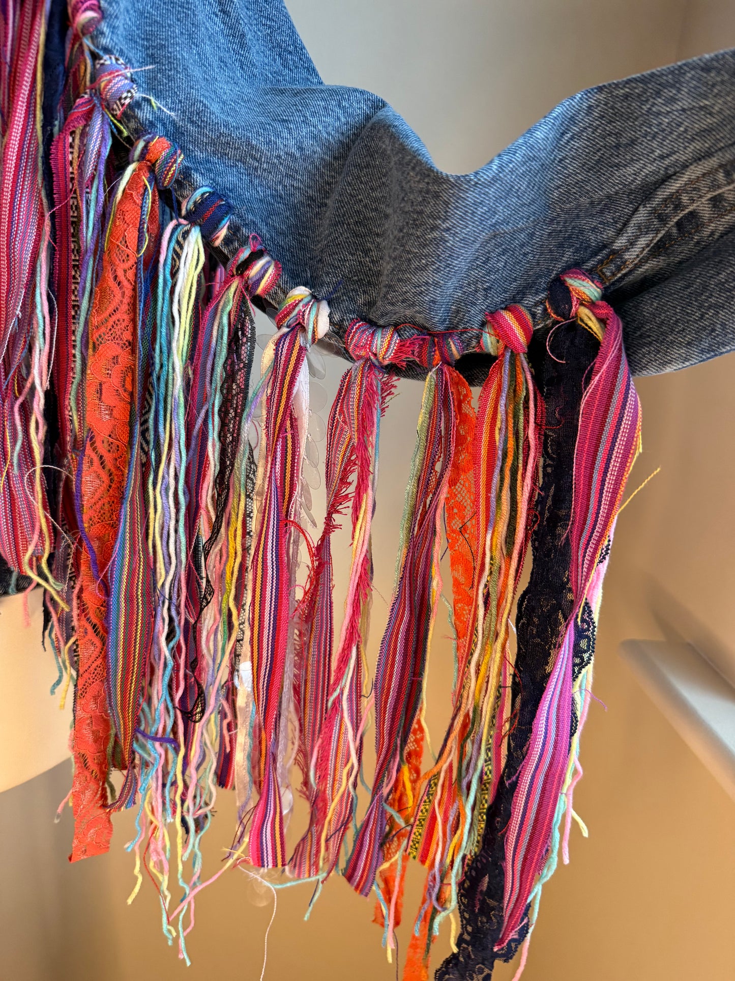 aaaTassle Boho’ adults denim jacket
