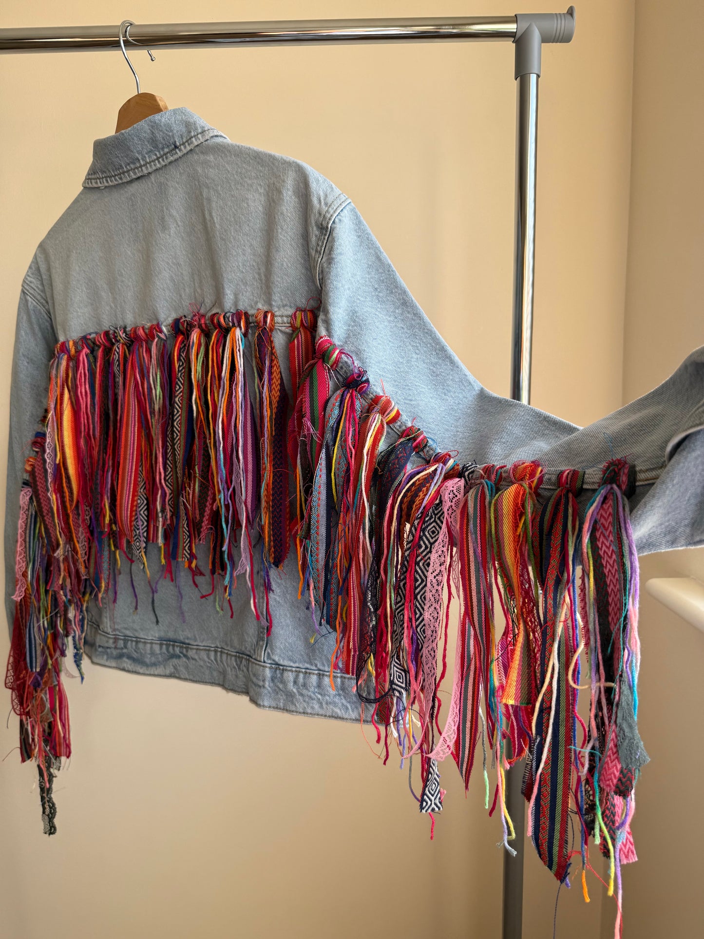 zTassle Boho’ adults denim jacket