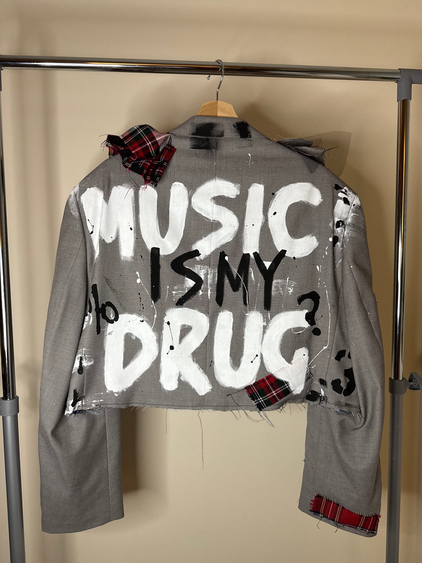 ZMUSICISMYDR*G’ Cropped blazer