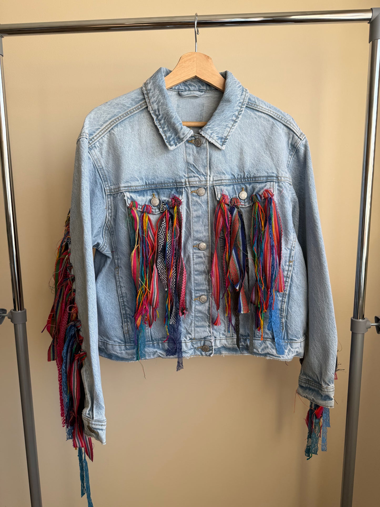 aTassle Boho’ adults denim jacket