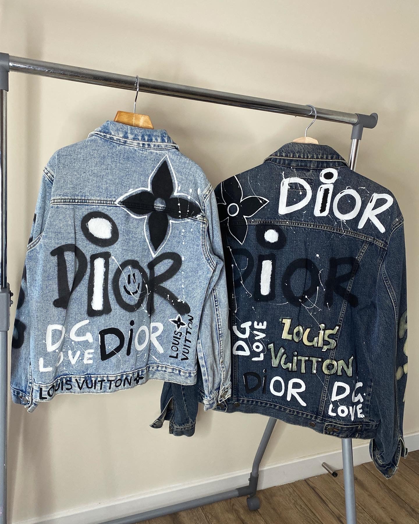 ‘zDi0R GRAFFITI’ childrens denim jacket