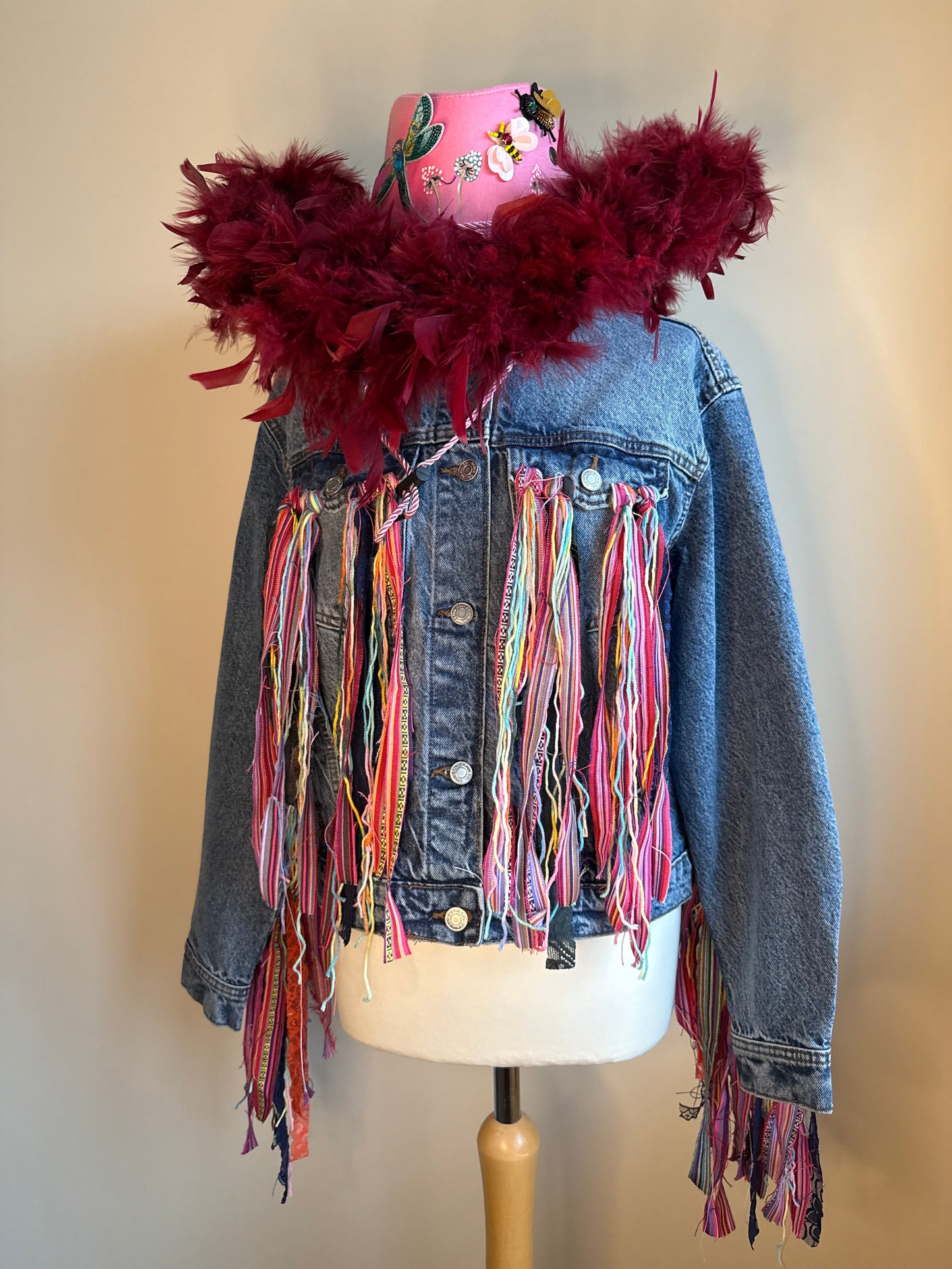 aaaTassle Boho’ adults denim jacket