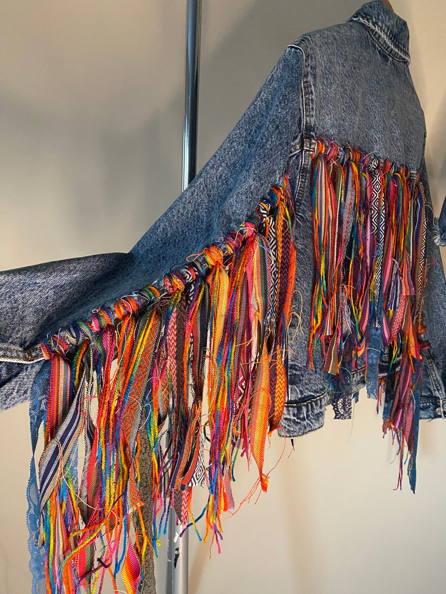 aaaTassle Boho’ adults denim jacket