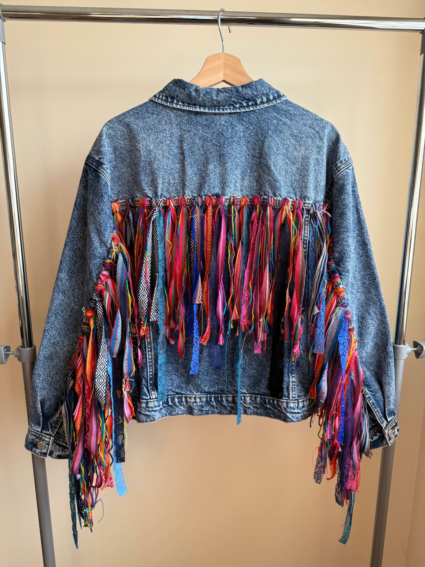 aTassle Boho’ adults denim jacket