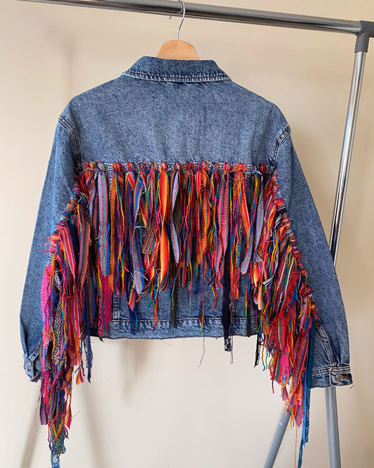 aTassle Boho’ adults denim jacket