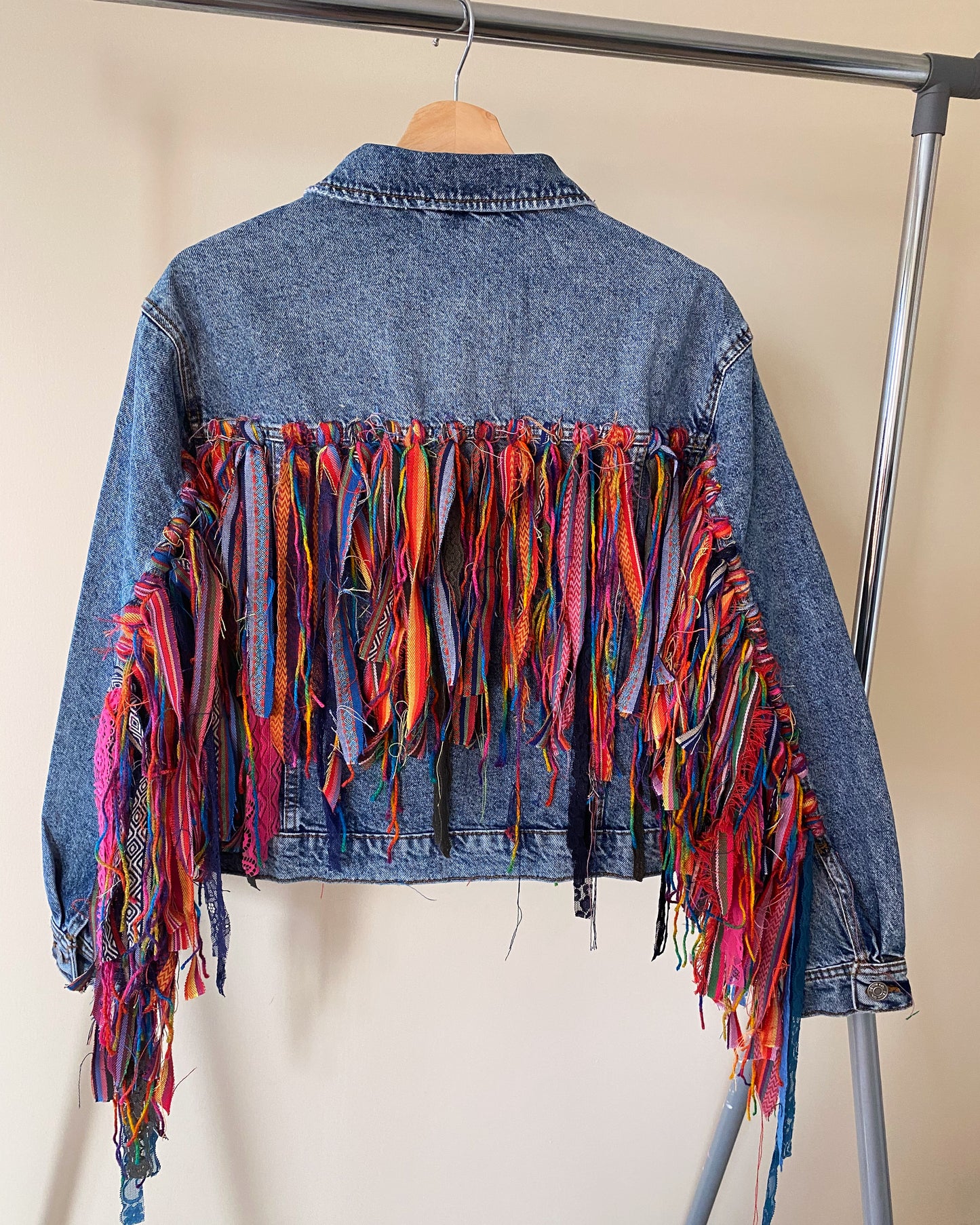 aTassle Boho’ adults denim jacket
