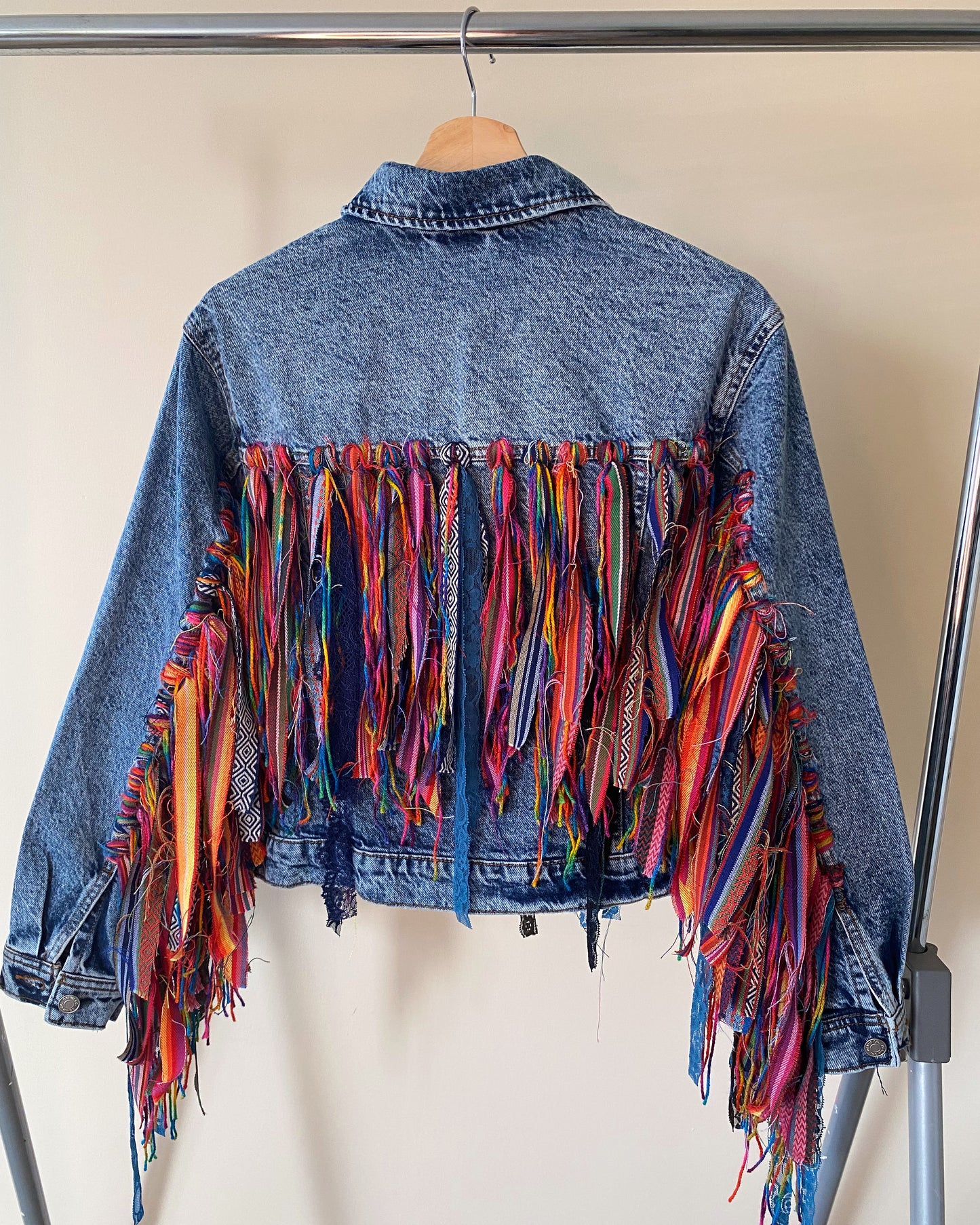 aaaTassle Boho’ adults denim jacket