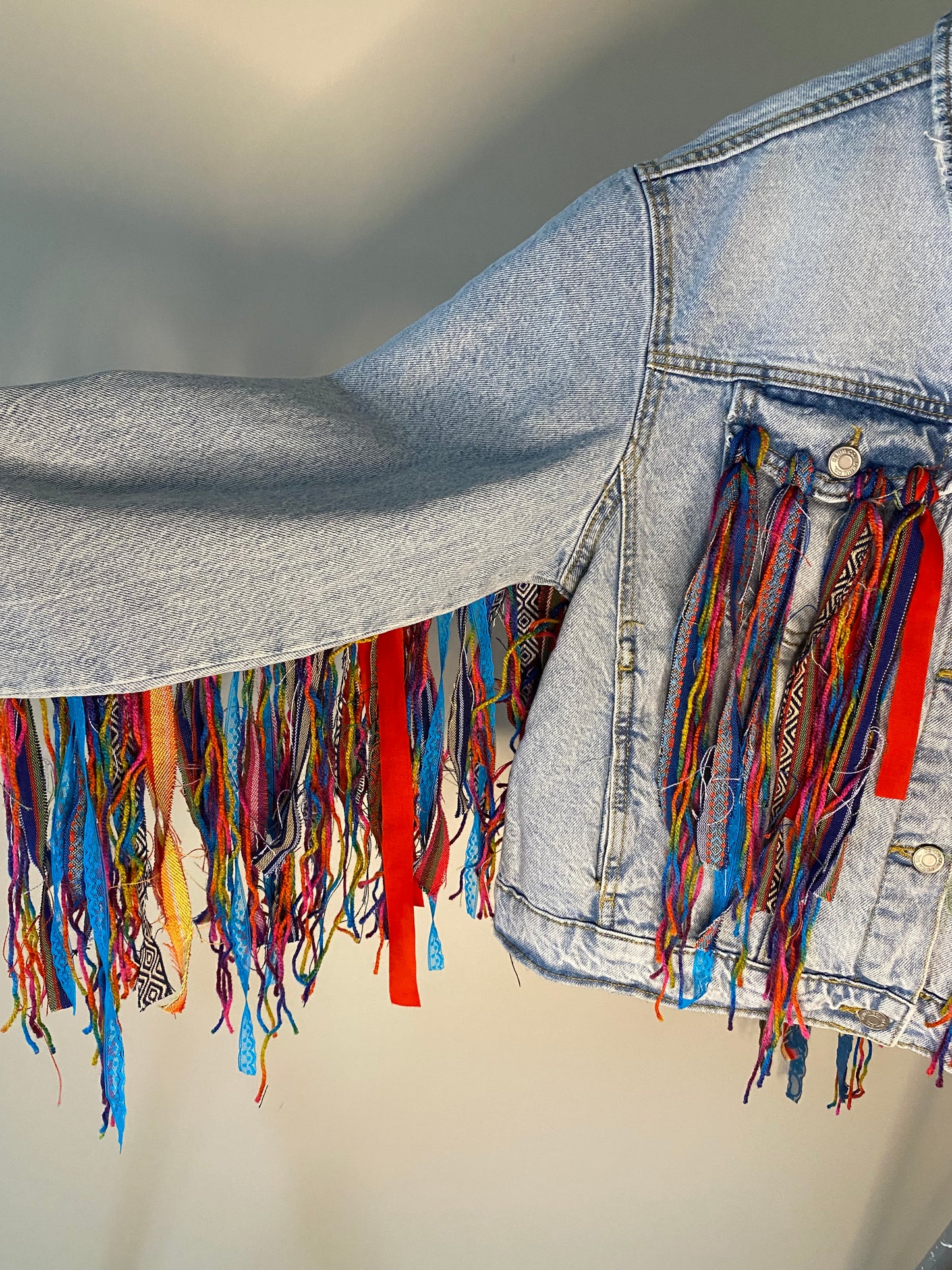 aTassleBoho’ adults denim jacket