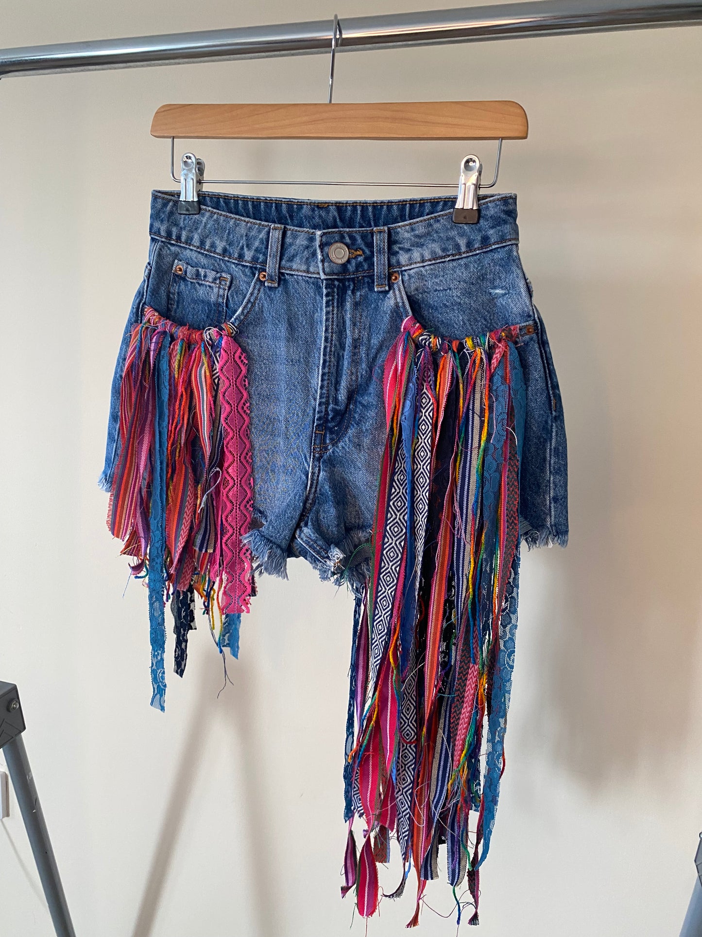 aaTassle Boho’ adults denim shorts