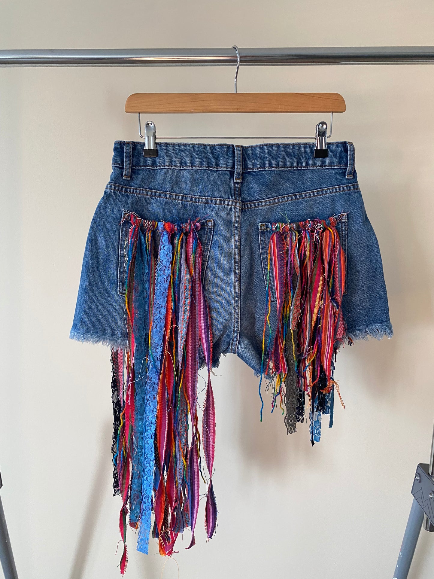 aTassle Boho’ adults denim shorts