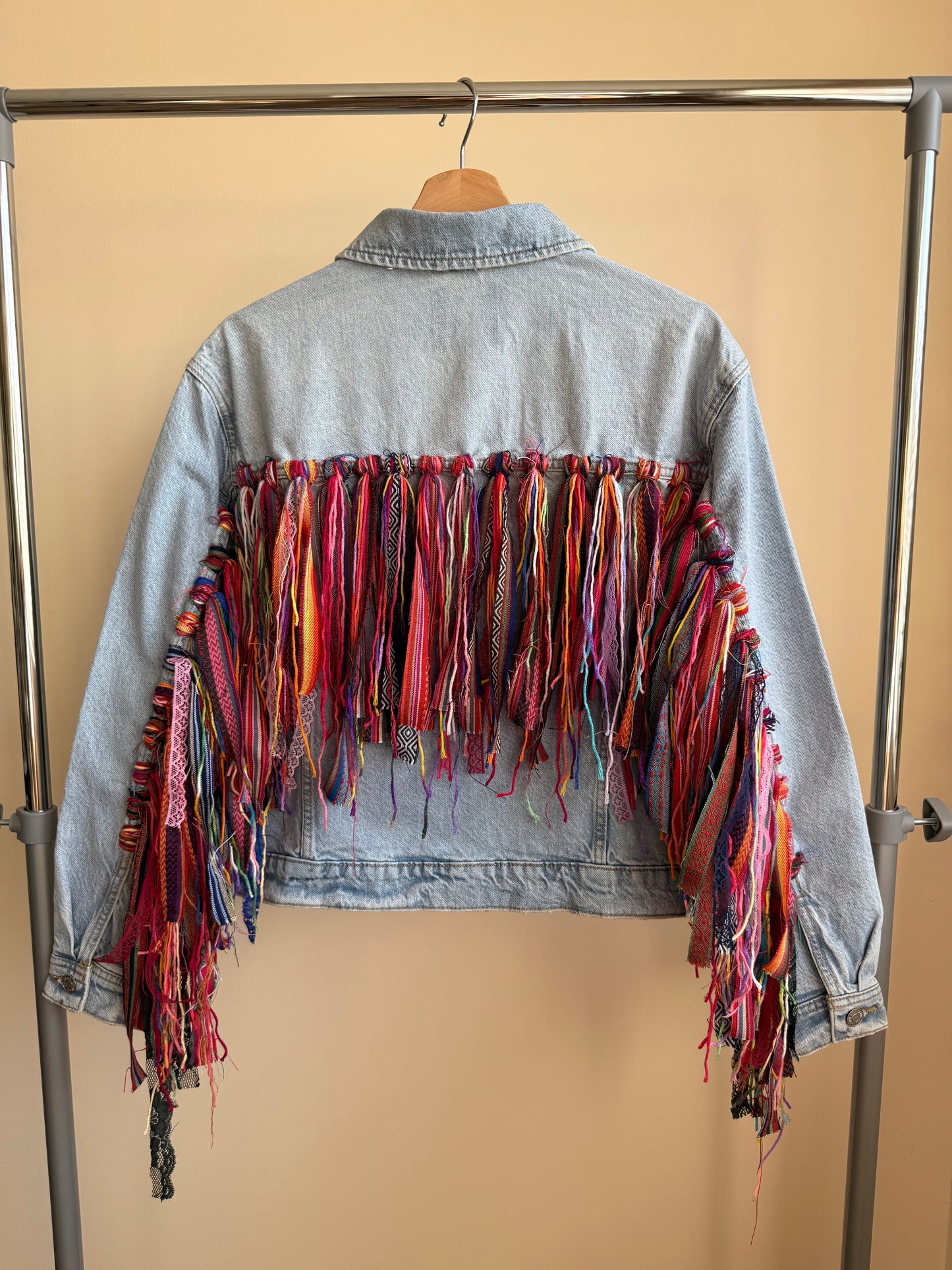 zTassle Boho’ adults denim jacket