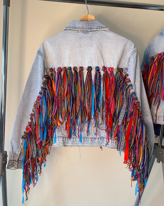 aTassleBoho’ adults denim jacket