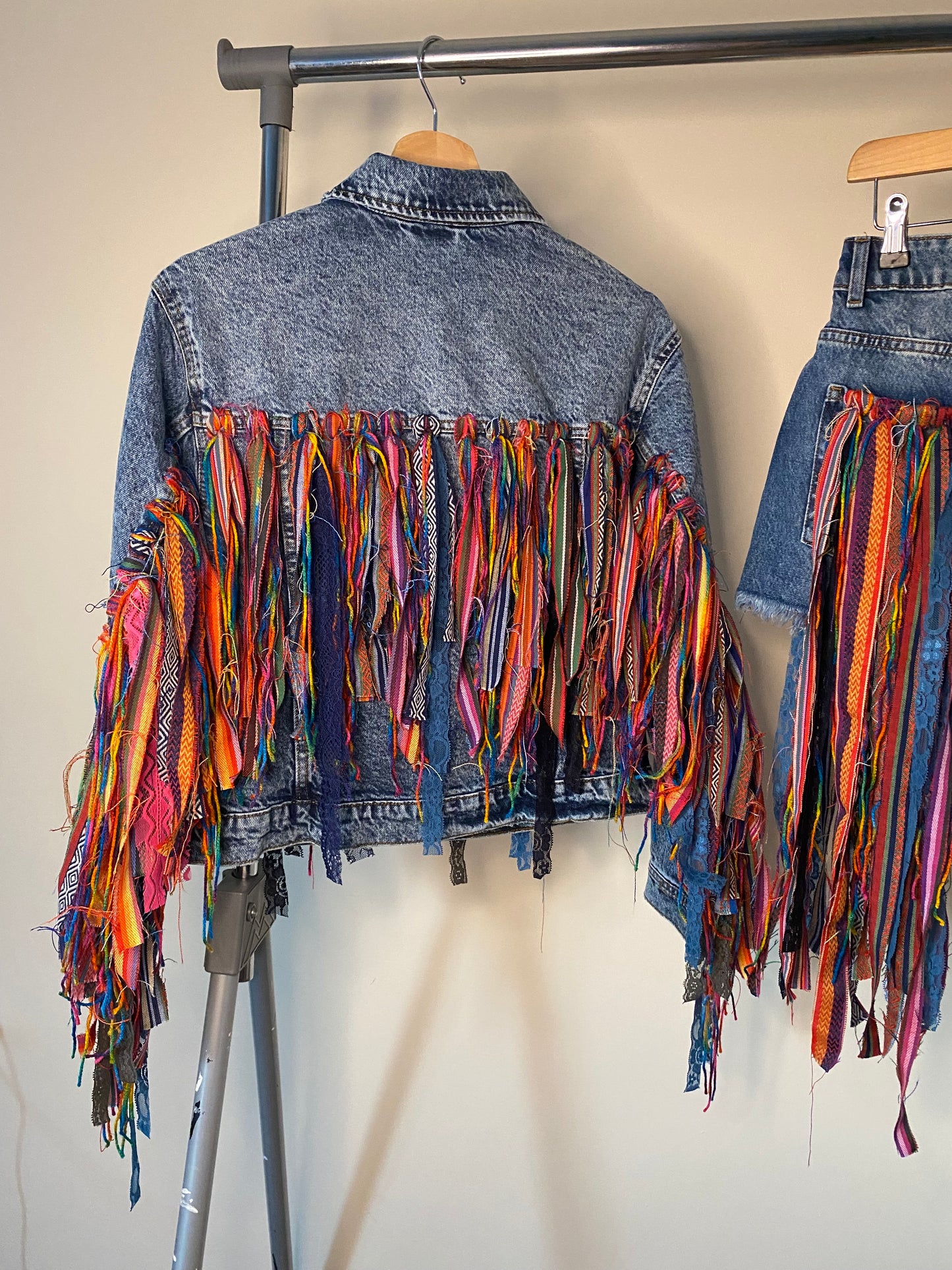 aaaTassle Boho’ adults denim jacket