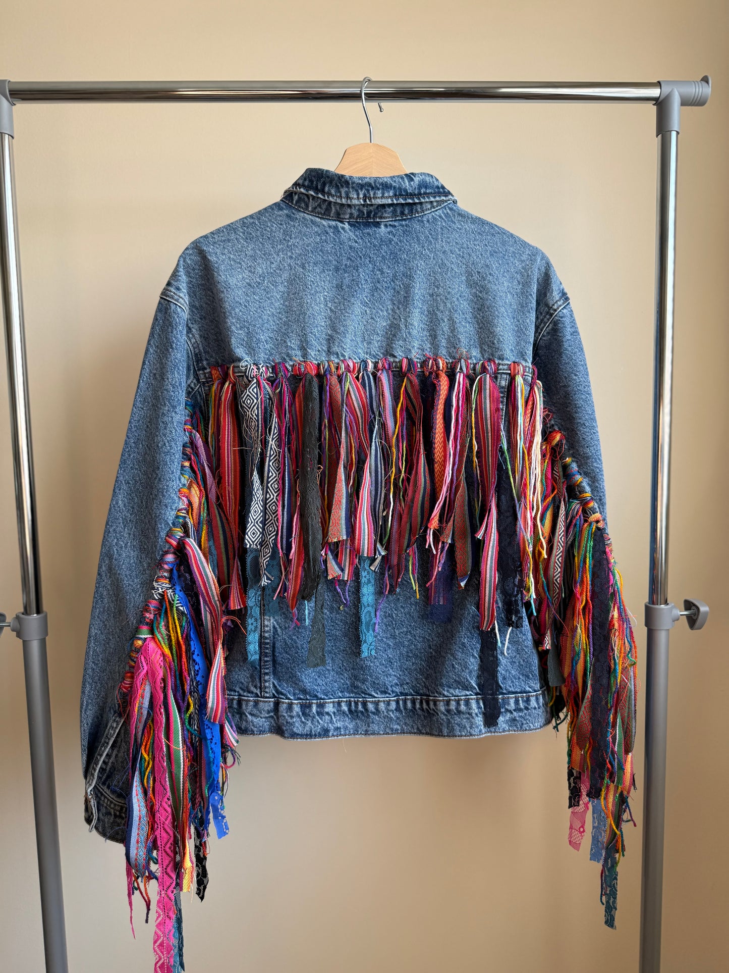 aTassleBoho’ adults denim jacket