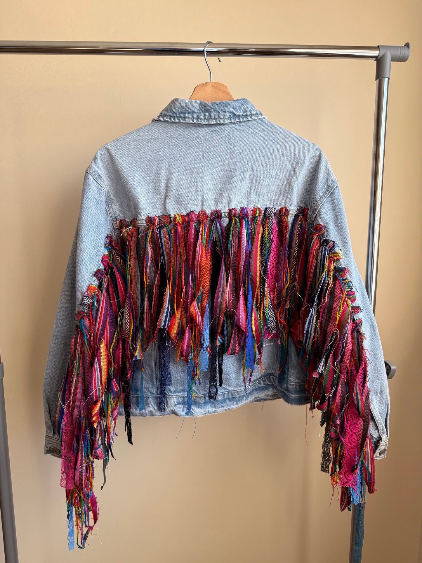 aTassle Boho’ adults denim jacket