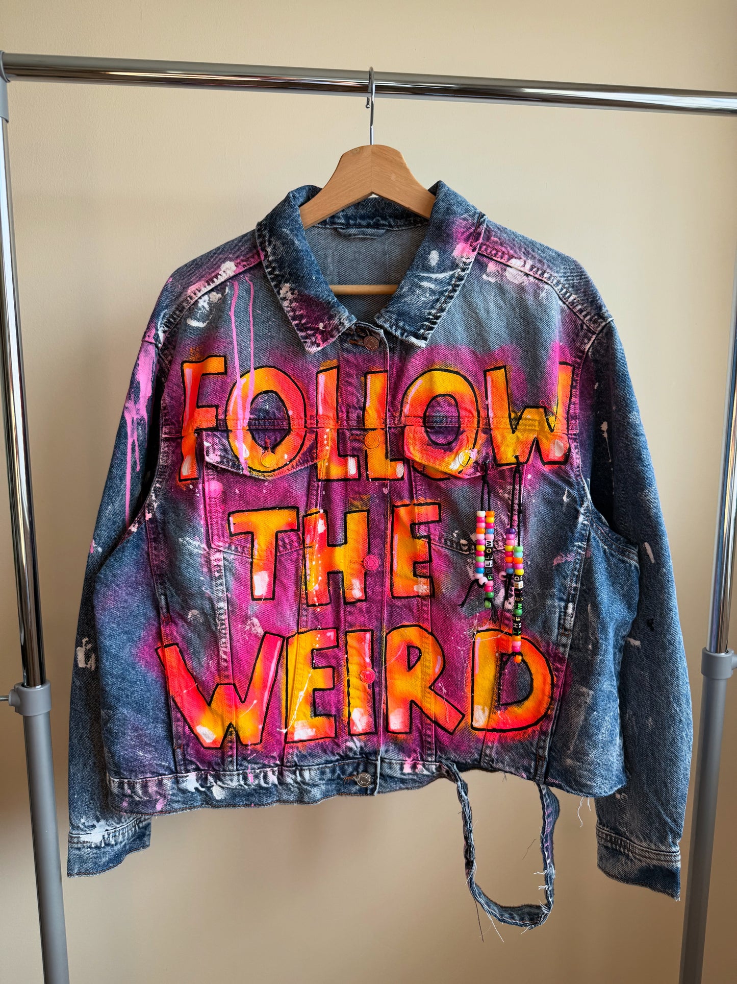 aFOLLOWTHEWEIRD’ adults denim jacket