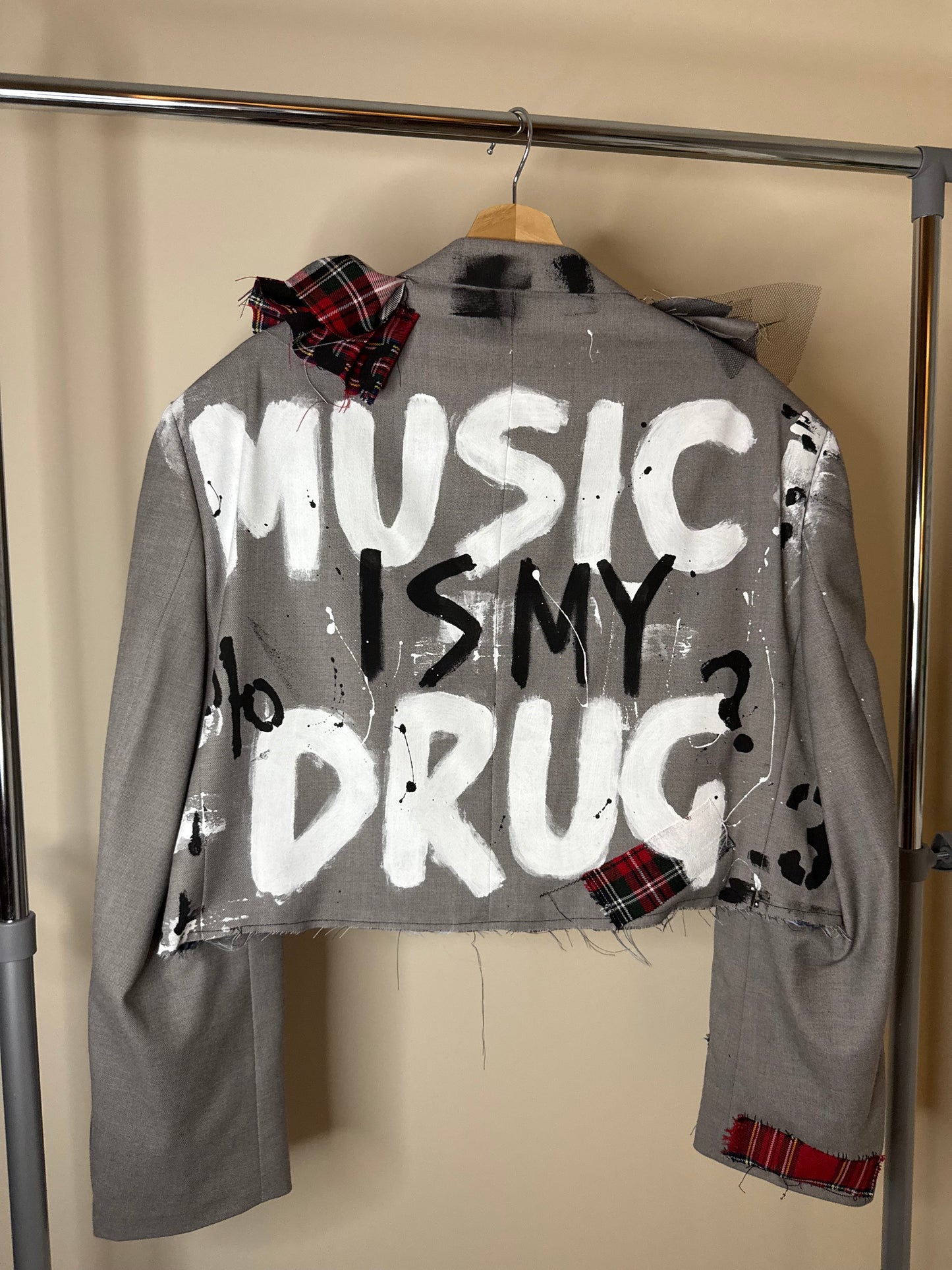 ZMUSICISMYDR*G’ Cropped blazer